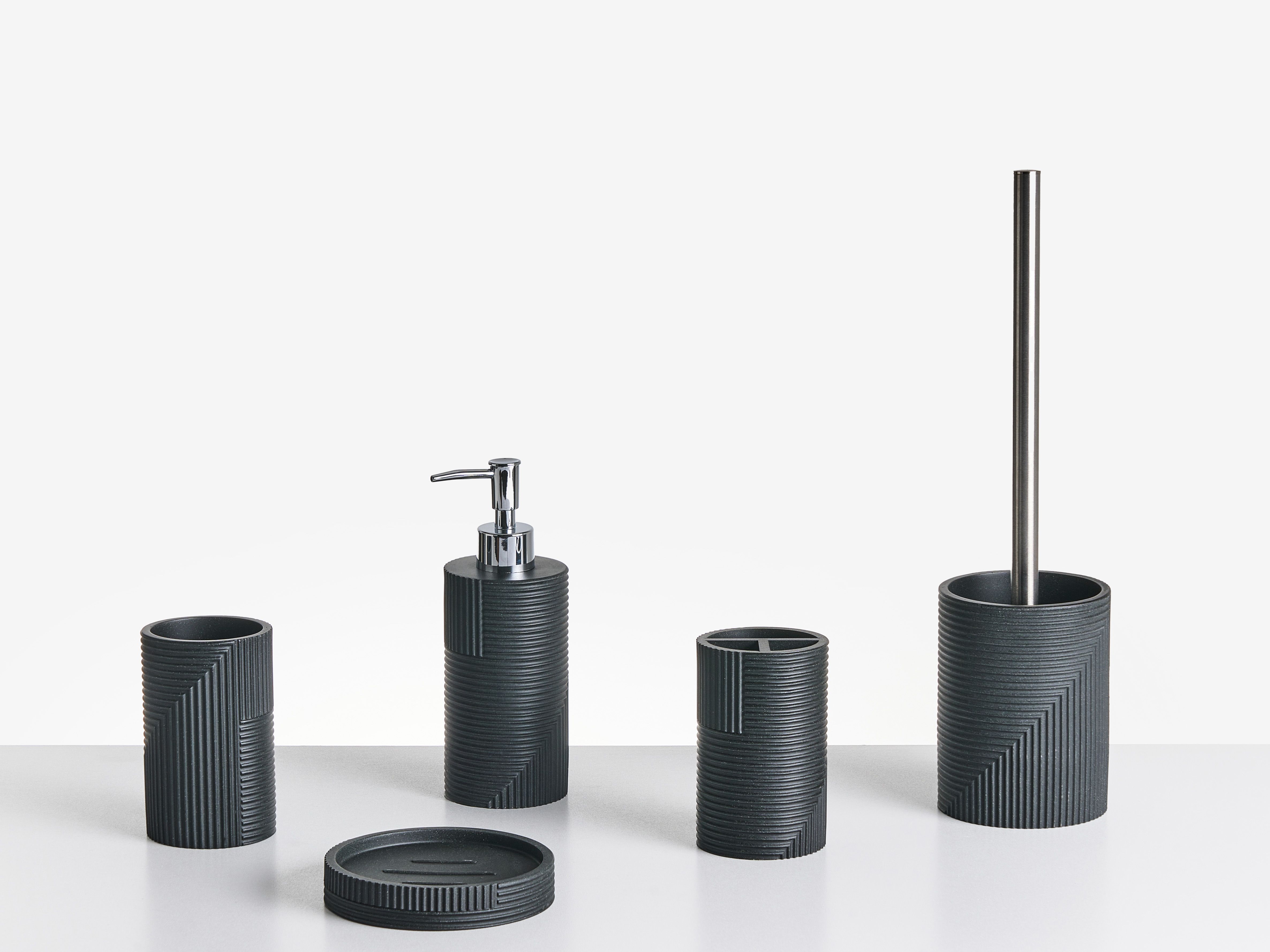 5-Piece Bathroom Accessories Set SEPAHUA Black