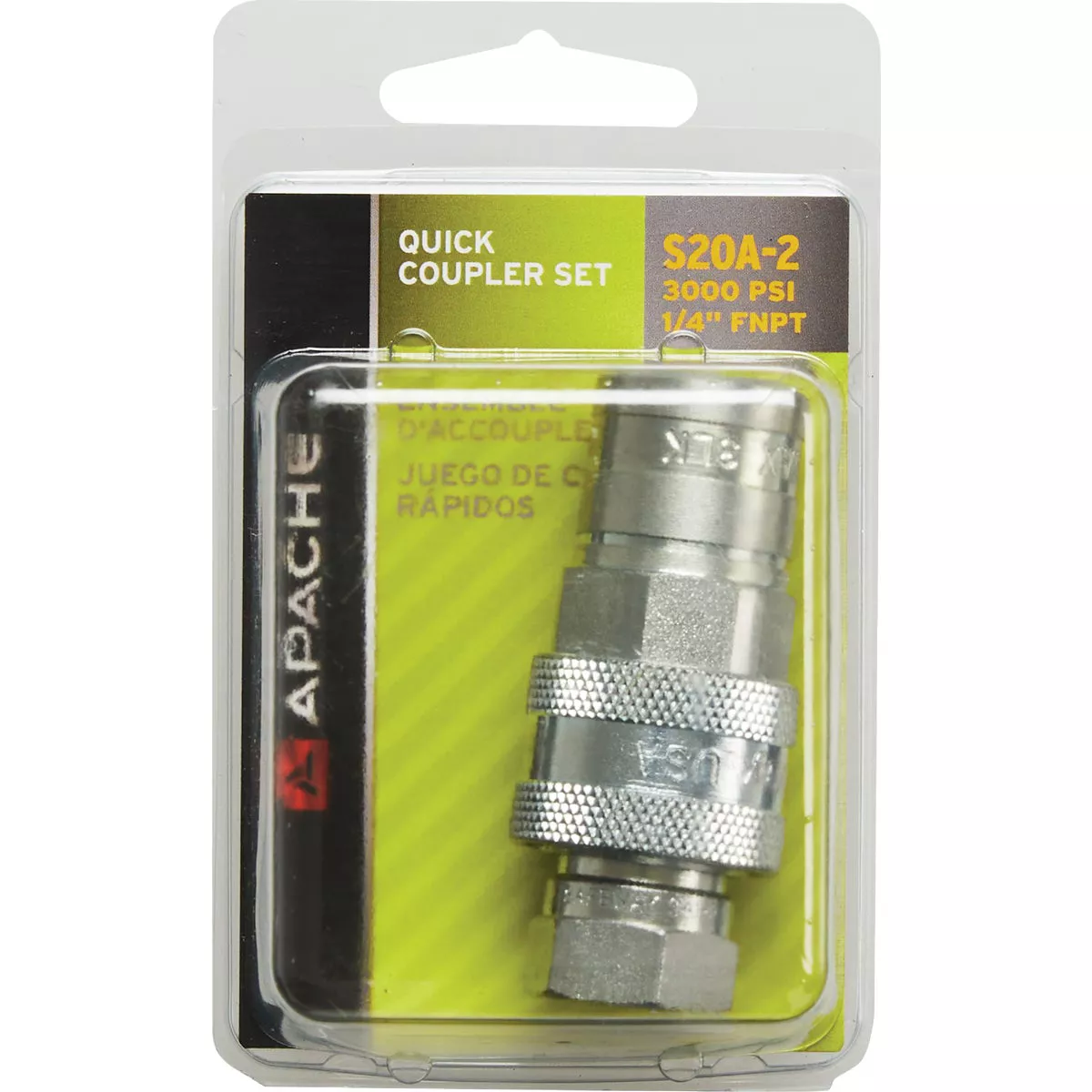 Apache 1/4 In. FNPT Body Coupler Set (Ball)