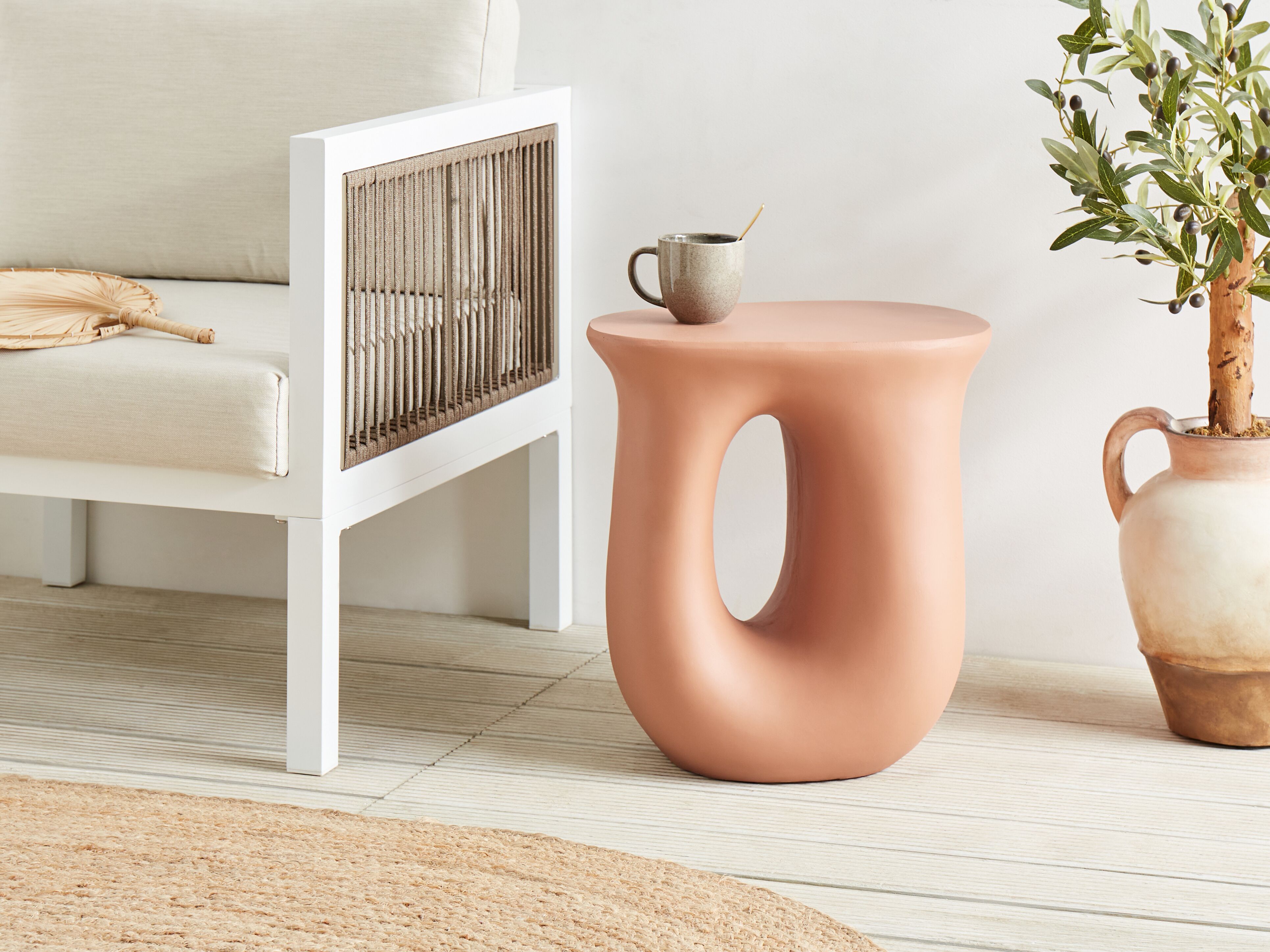 Side Table IDRO 42 cm 28 cm Orange