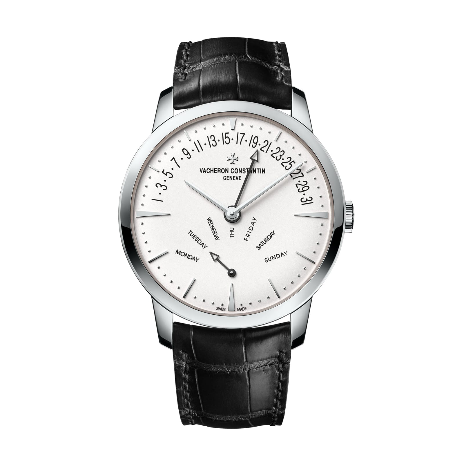 Replica Watches Fake Vacheron Constantin Patrimony retrograde day-date 42.5 MM WHITE GOLD(1:1 replica) - Top club