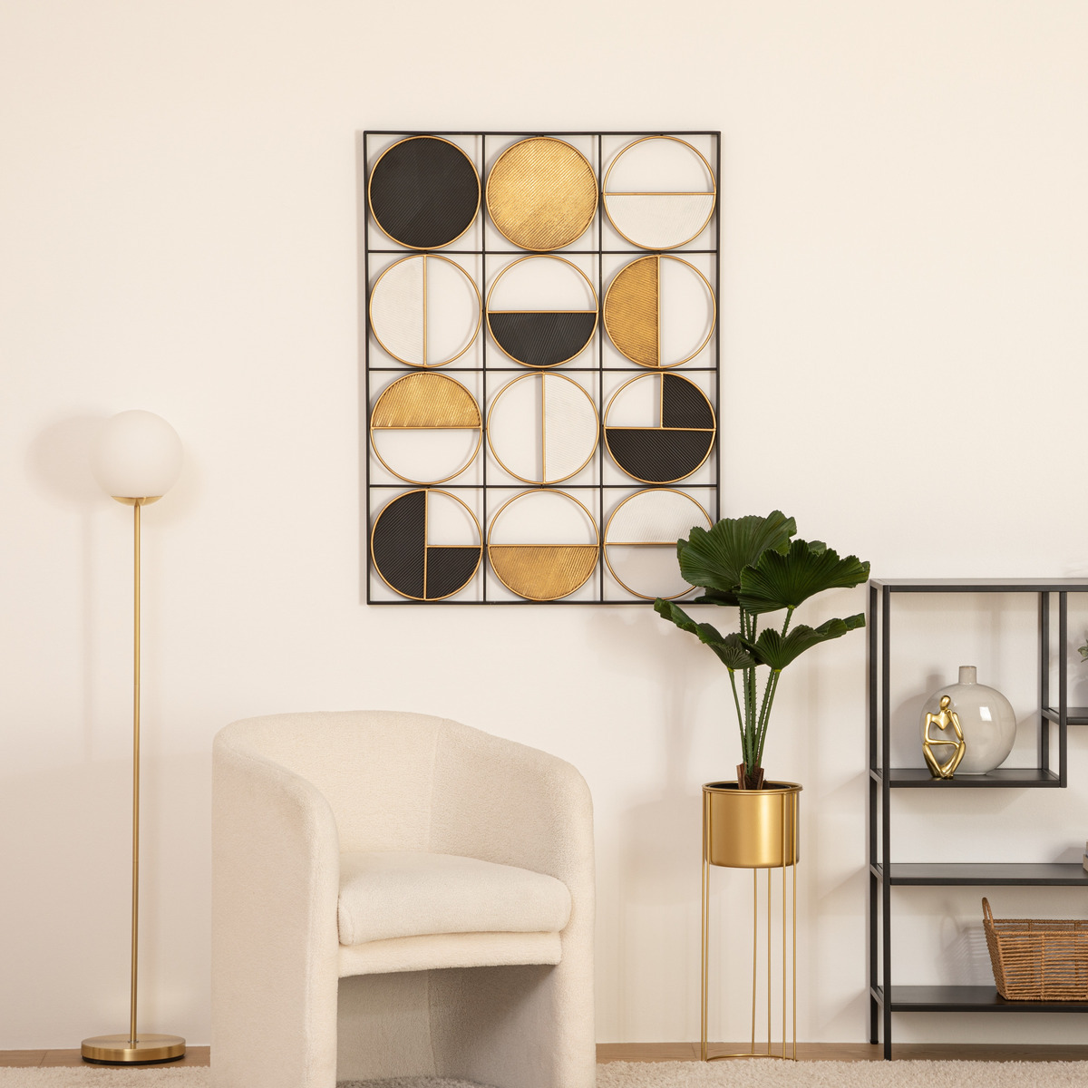 Wall decoration"Zak" Gilt metal, 76x102 cm