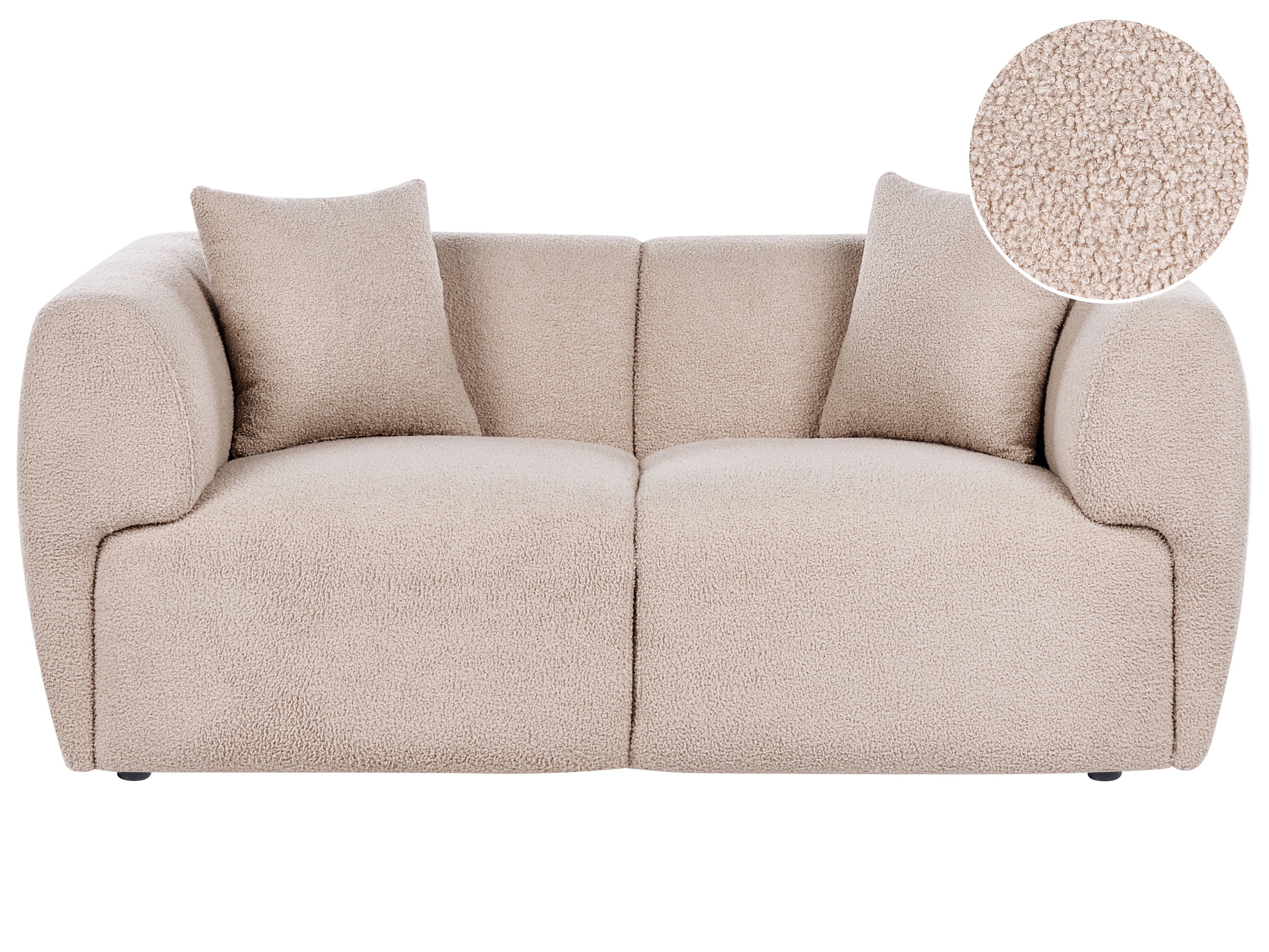 Sofa 2 Seater VALBY Boucle Beige