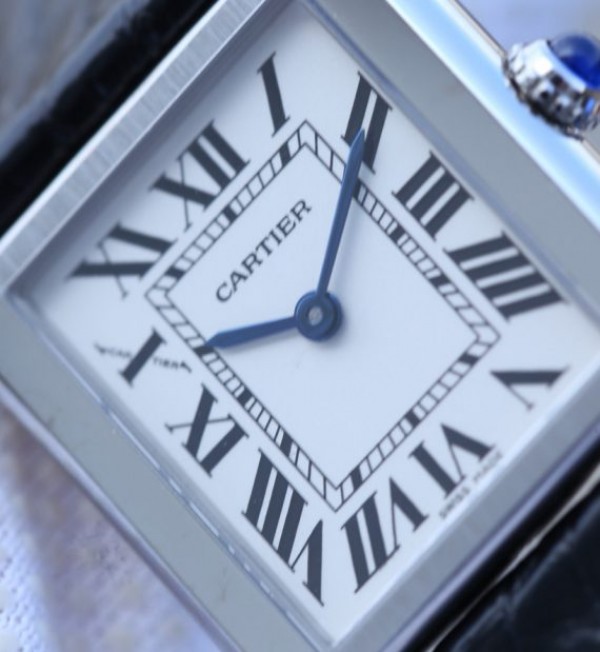 Replica Cartier Tank Solo SS White Dial Black Leather Strap Ronda Quartz - Top club