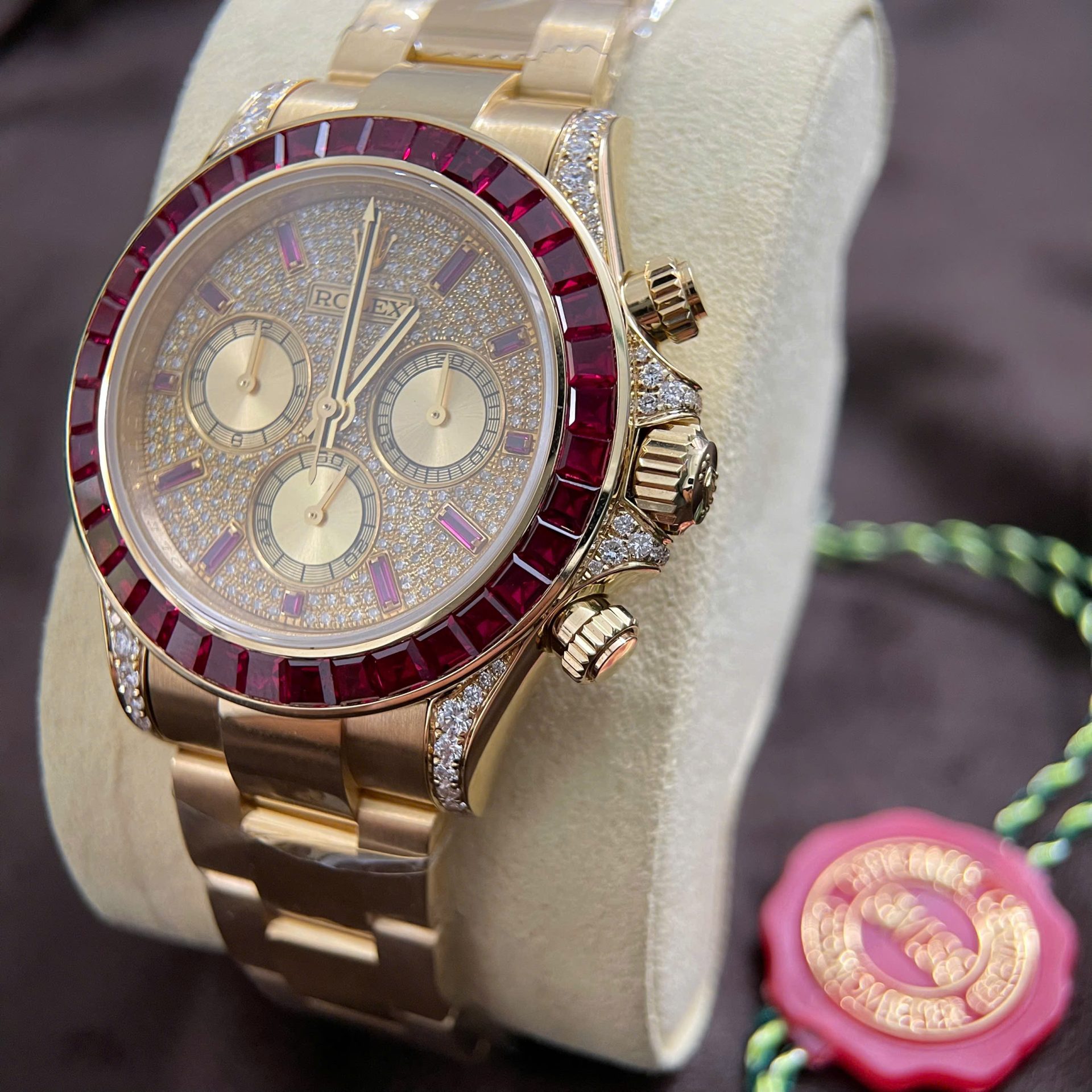 Rolex Cosmograph Daytona 126598TRU Replica Watch 18K Solid Gold + Ruby + Natural Diamonds 40mm - Elite Watch Atelier