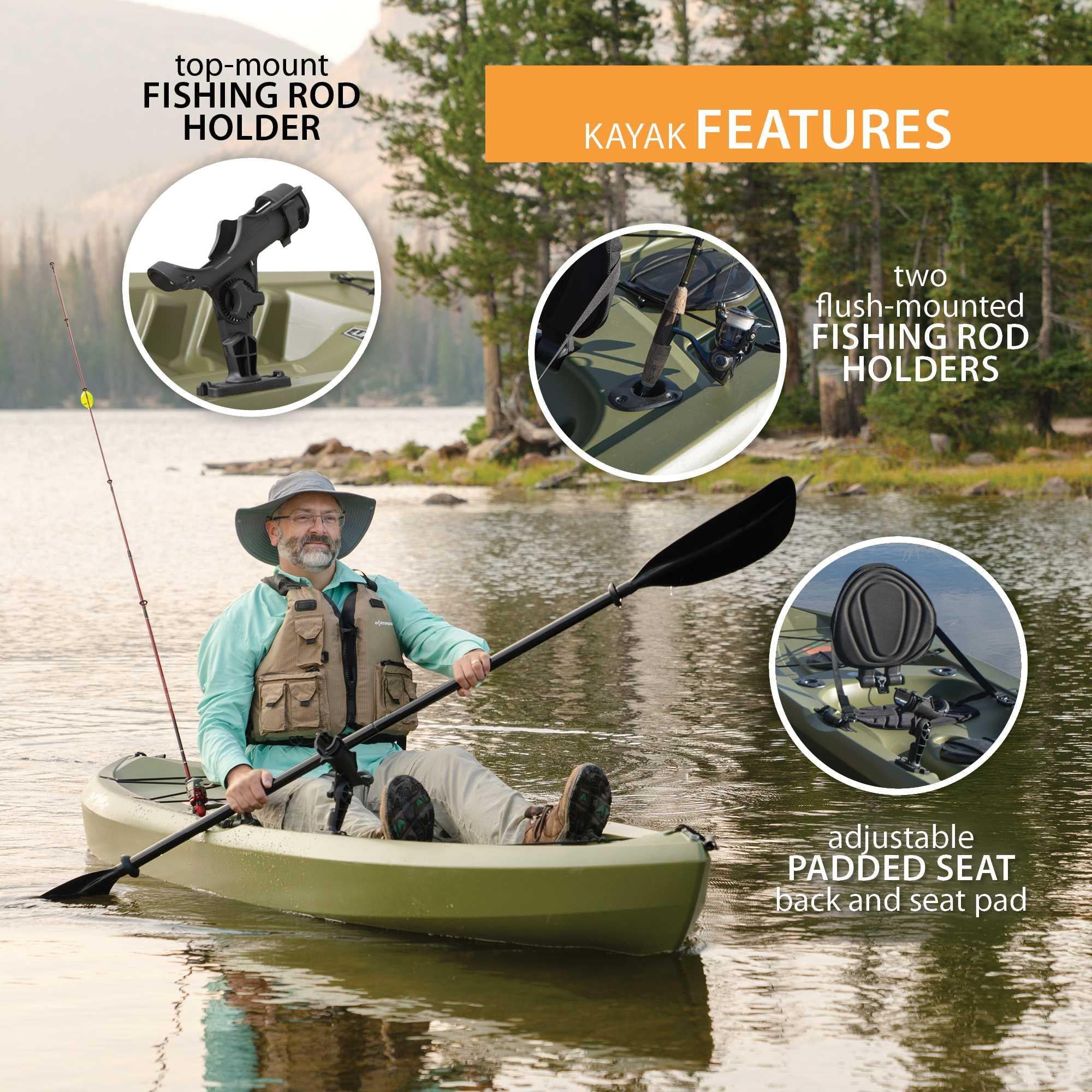 Lifetime Tamarack Angler 100 Fishing Kayak - Olive Green (90539) - Image 6