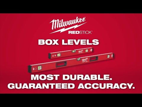 Milwaukee Redstick 48 In. Aluminum Magnetic Box Level