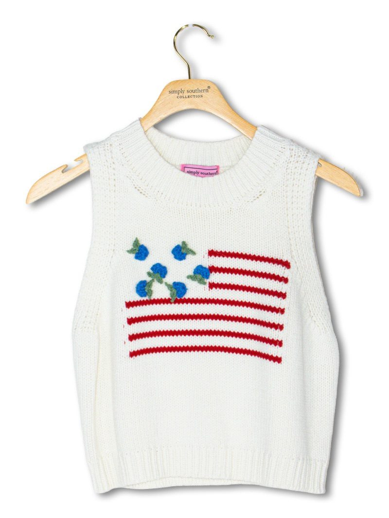0126-TOP-TANK-FLWR-FLAG - Simply Southern Outlet