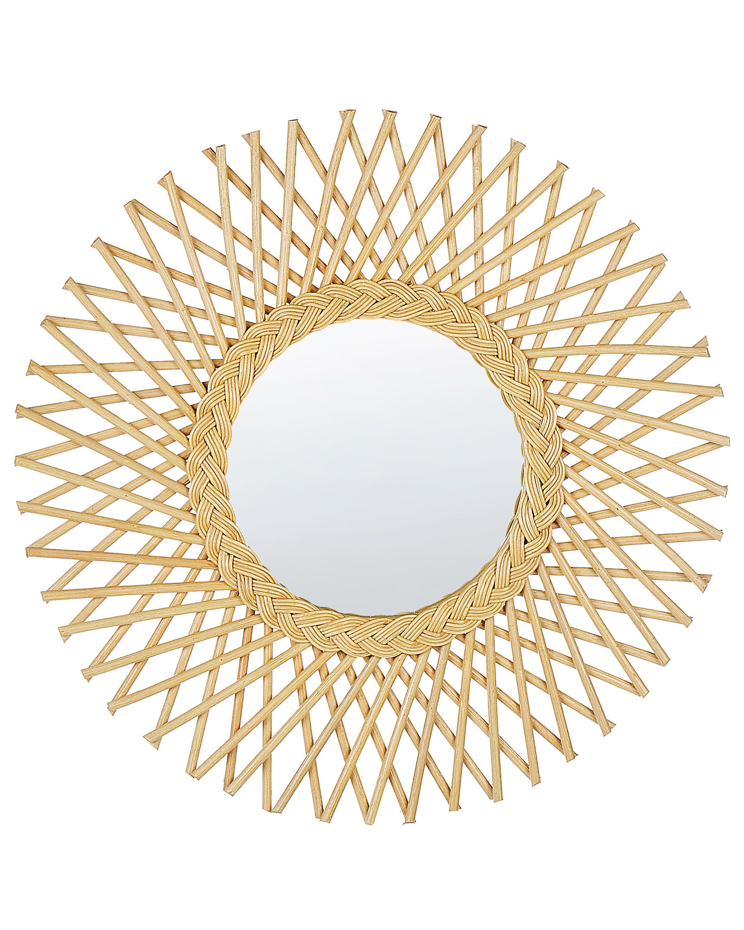 Wall Mirror TAGOLU 60 cm 60 cm Rattan Natural