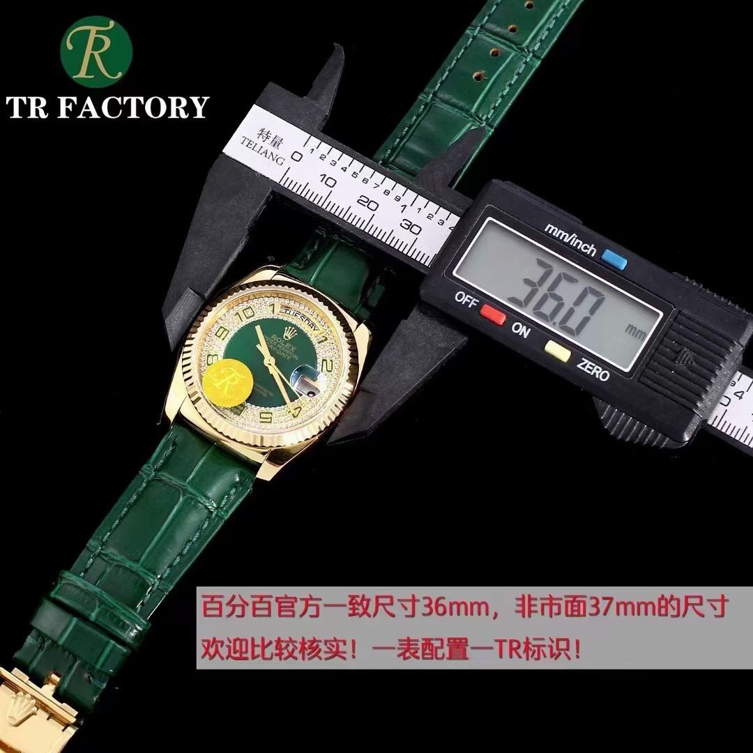 ROLEX day-date 36mm-green enameled starry sky(1:1 replica) - Elite Watch Atelier