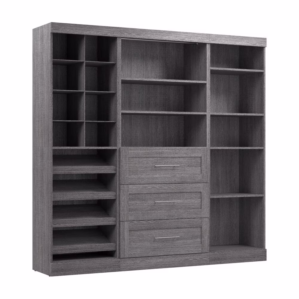 Bestar Pur 86W Closet Organizer System in White - Engineered Wood - Image 3