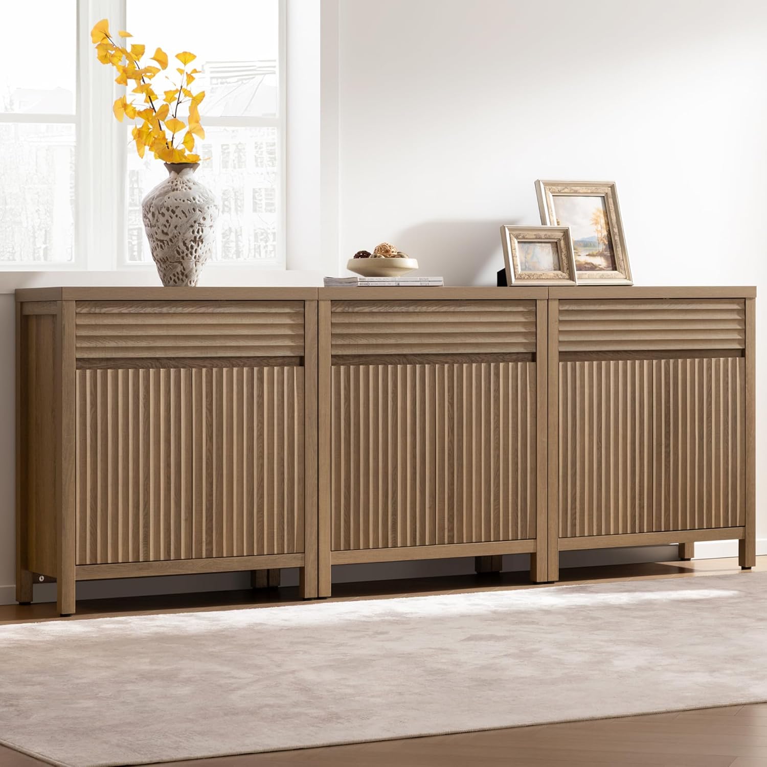 SICOTAS Fluted Buffet Cabinet with Storage - 87