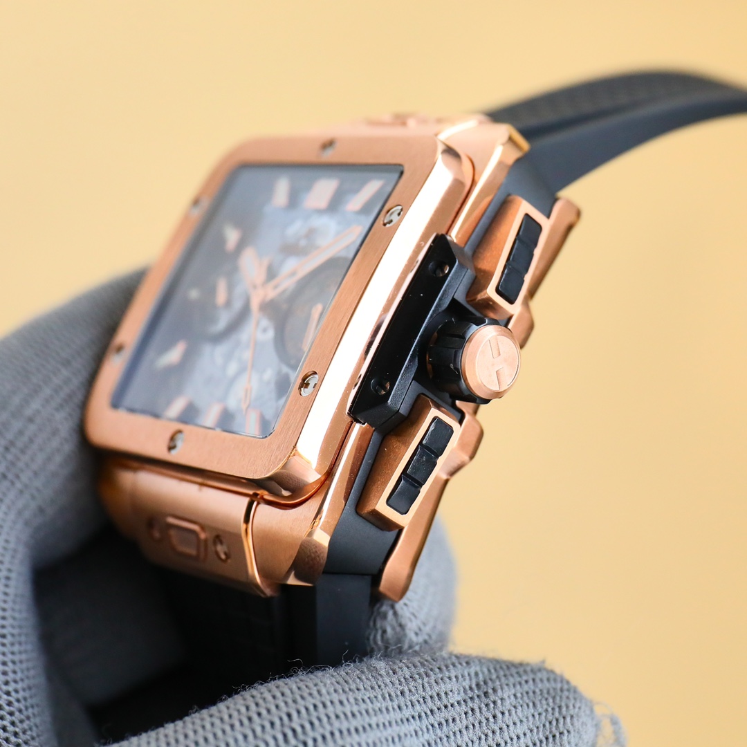 HUBLOT SQUARE BANG UNICO 45MM RUBBER STRAP(1:1 replica) - Top club
