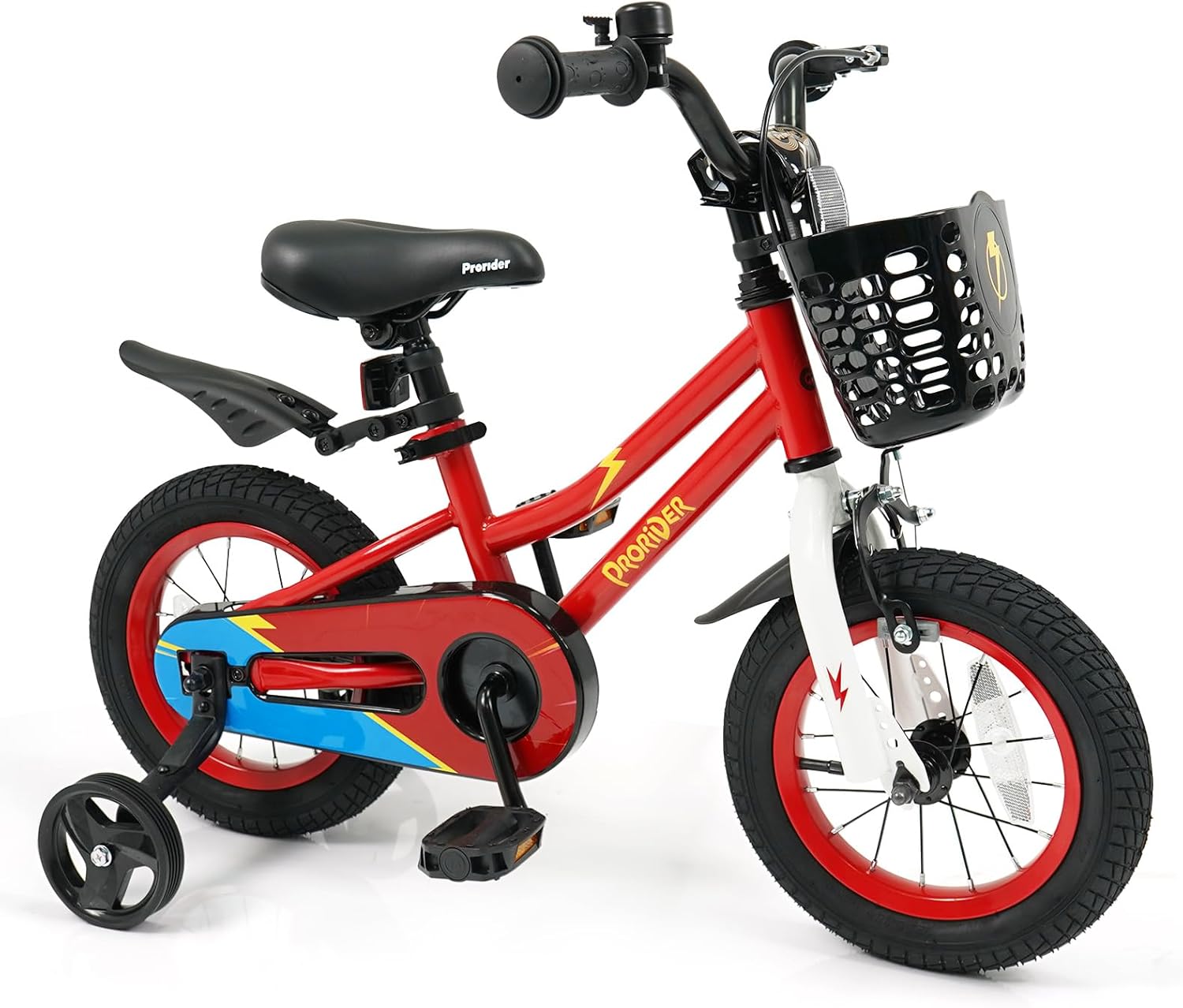 COSTWAY Kids Bike, 12 14 16 18 20 Inch Toddler Bike for Boys & Girls Aged 3-8 Years Old, Kids Bicycle w/Removable Training Wheels, Handbrake & Coaster Brake, Basket, Bell