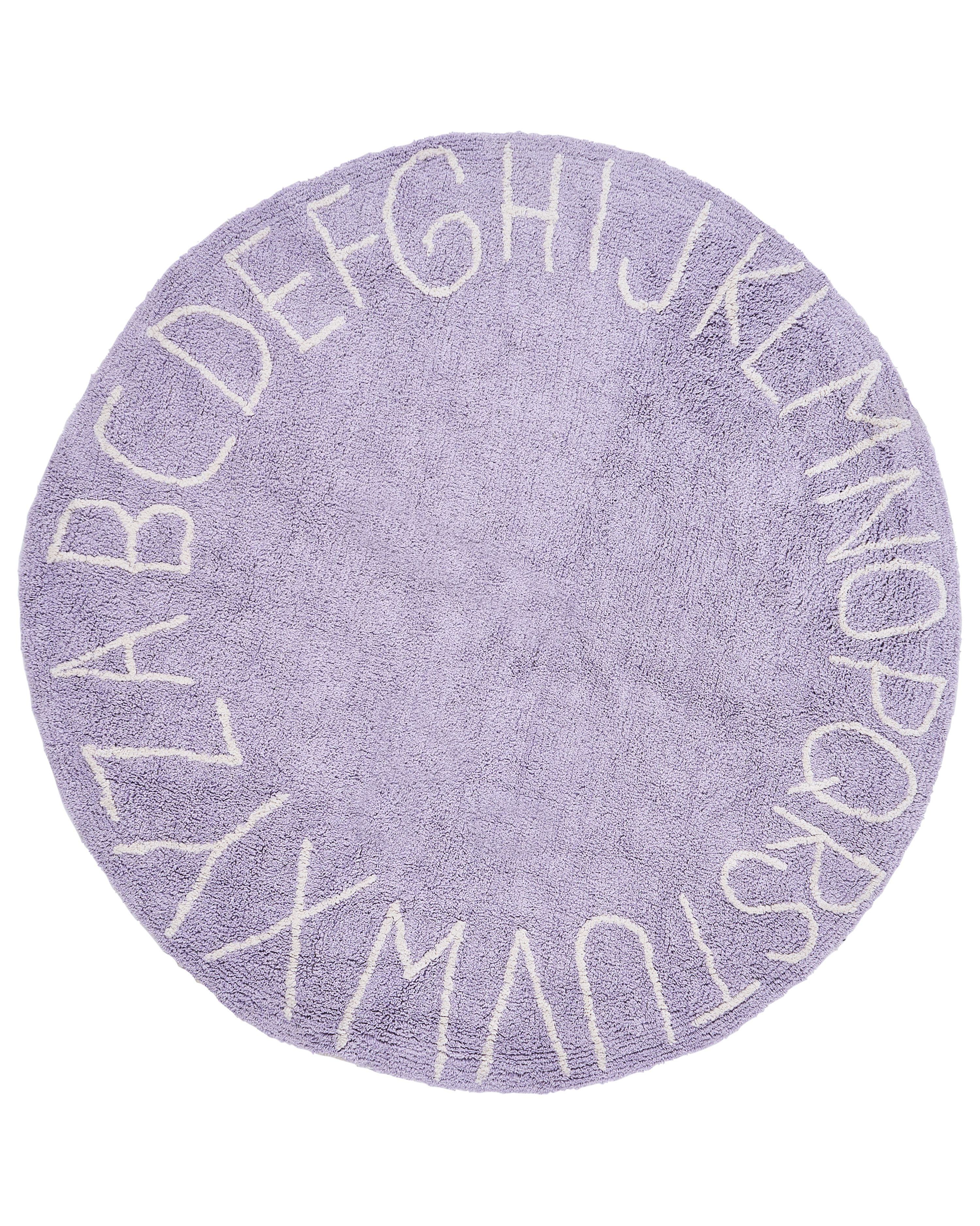 Kids Rug VURGUN Light Violet ø 120 cm Cotton