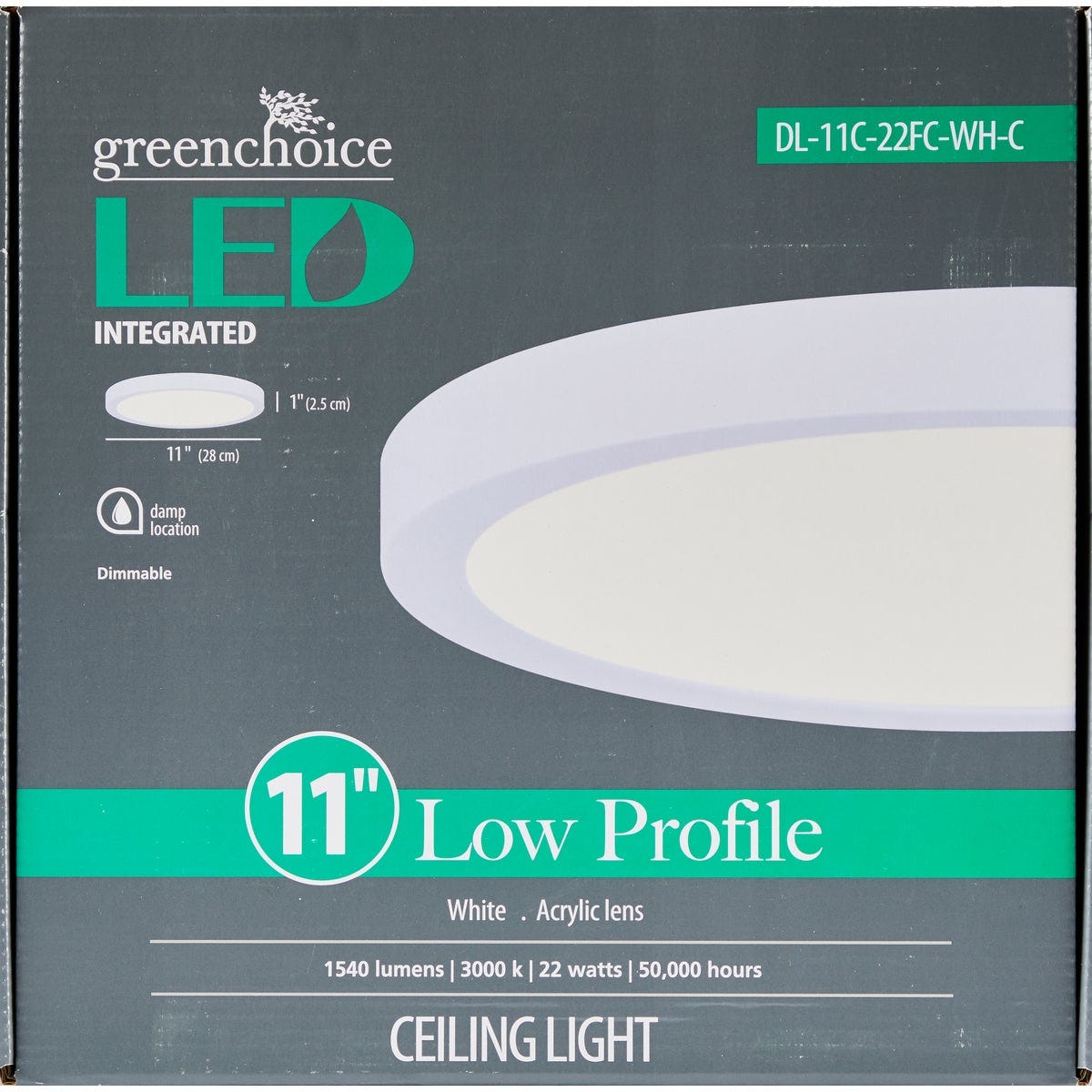 Canarm 11 In. White LED Round Disc Flush Mount Light Fixture