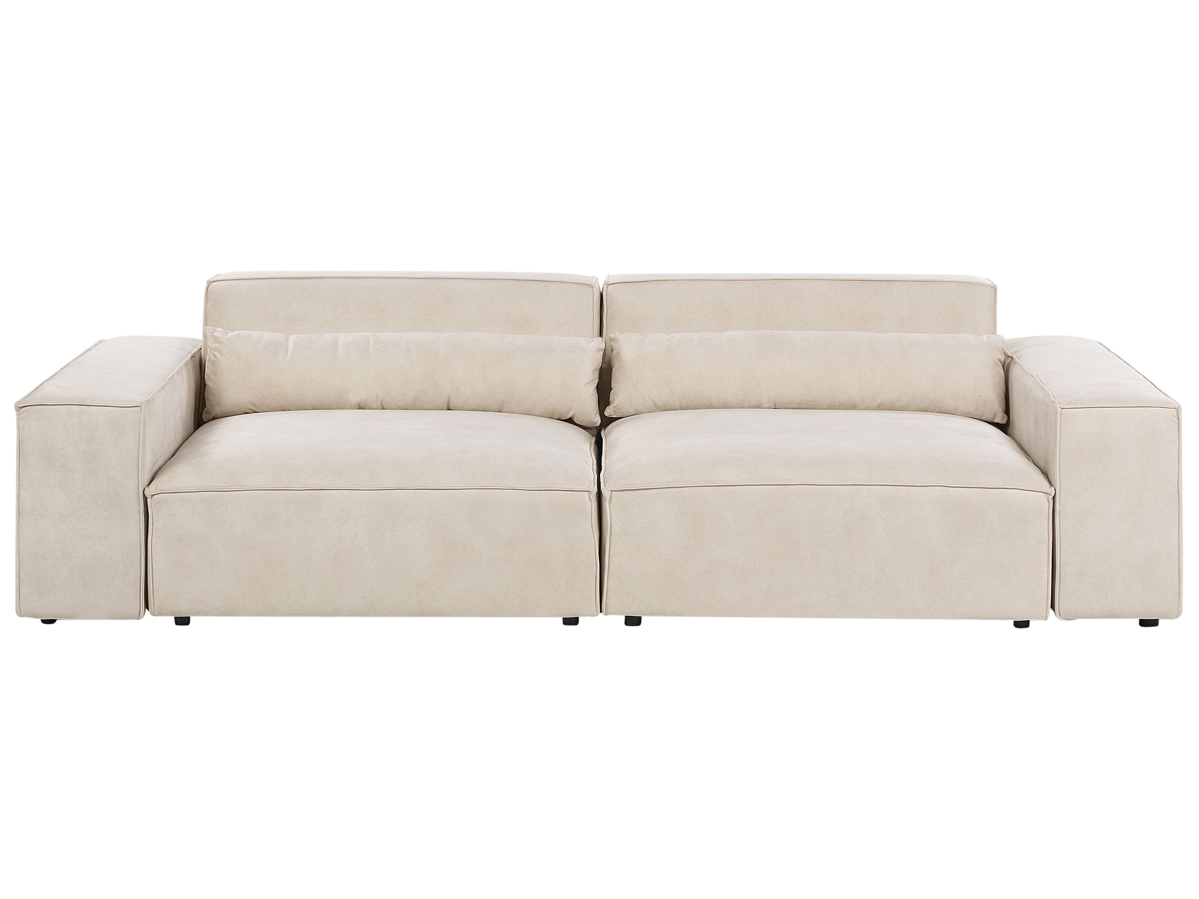 Modular Sofa 2 Seater HELLNAR Velvet Light Beige