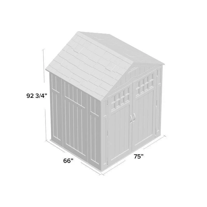 Suncast Resin Storage Shed 6 ft. 3 in. W x 5 ft. 6 in. D - BMS6510D - Image 11 Suncast Resin Storage Shed 6 ft. 3 in. W x 5 ft. 6 in. D - BMS6510D - Image 11