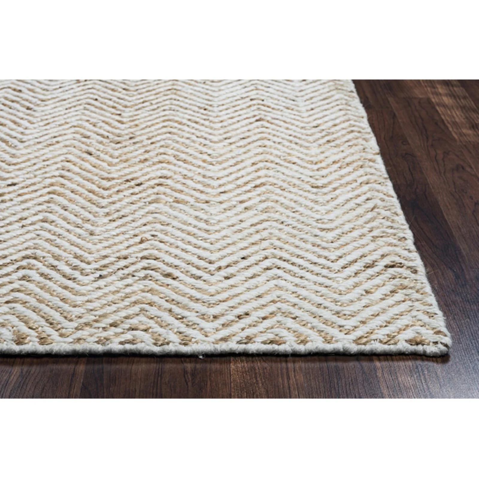 Rizzy Rugs Ellington Area Rug EG9035 Natual Chevron Striped 8' x 10' Rectangle