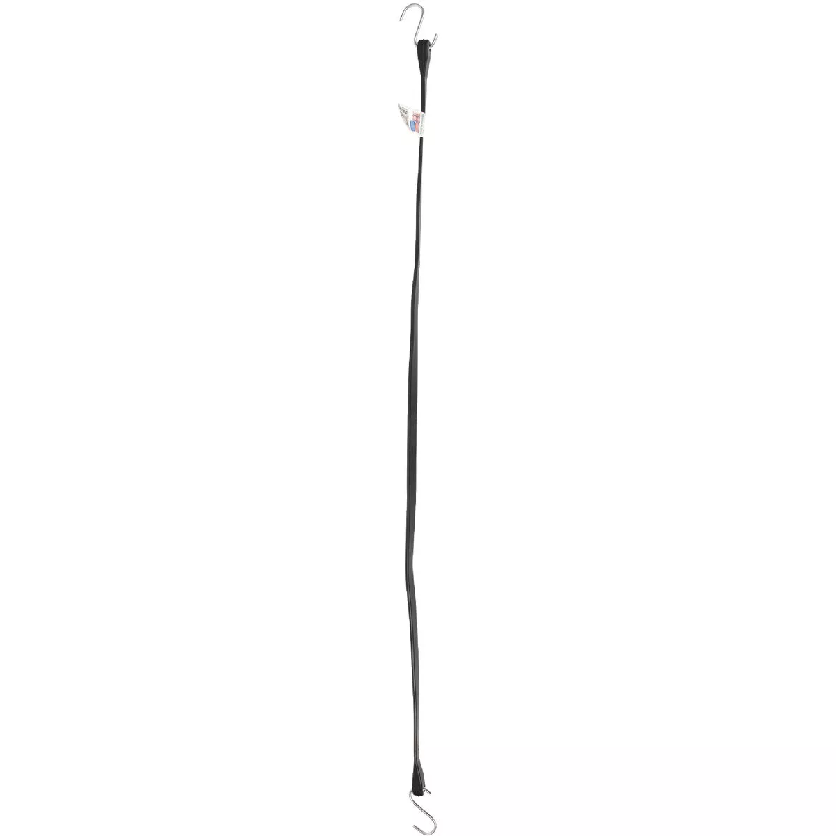 Erickson 5/8 In. x 44 In. Hook-to-Hook Rubber Industrial EDPM Tarp Strap, Black