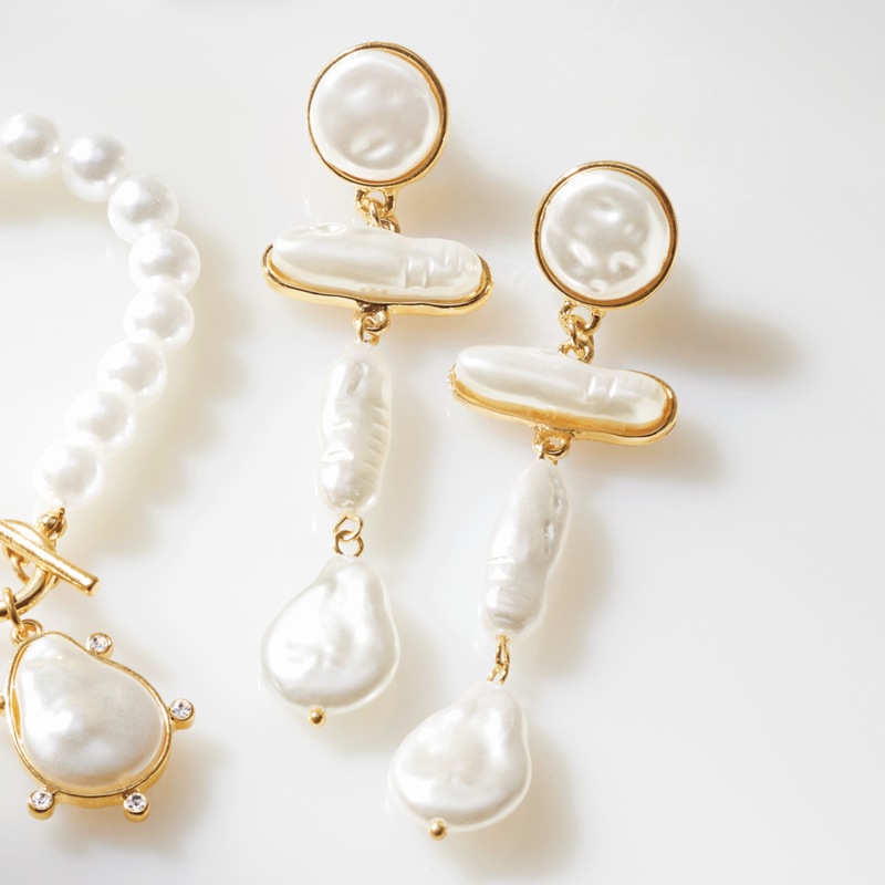 Faux-Pearl Drop Earrings - MIDNIGHT VELVET CATALOG