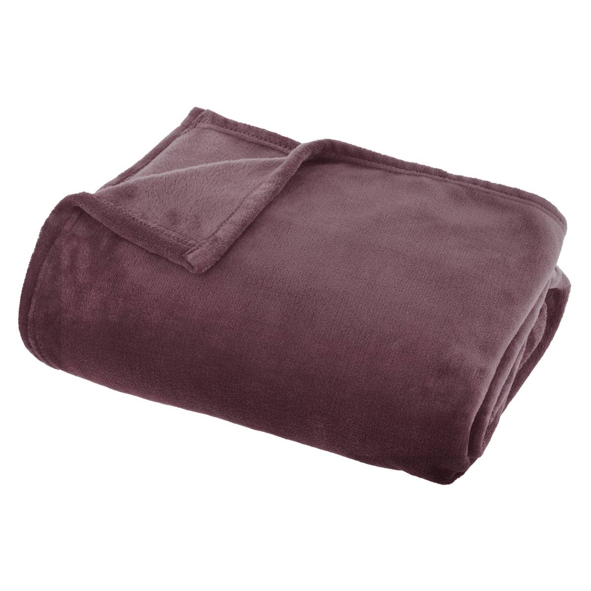 Flannel Throw "Ollis" Light Violet, 180x130 cm