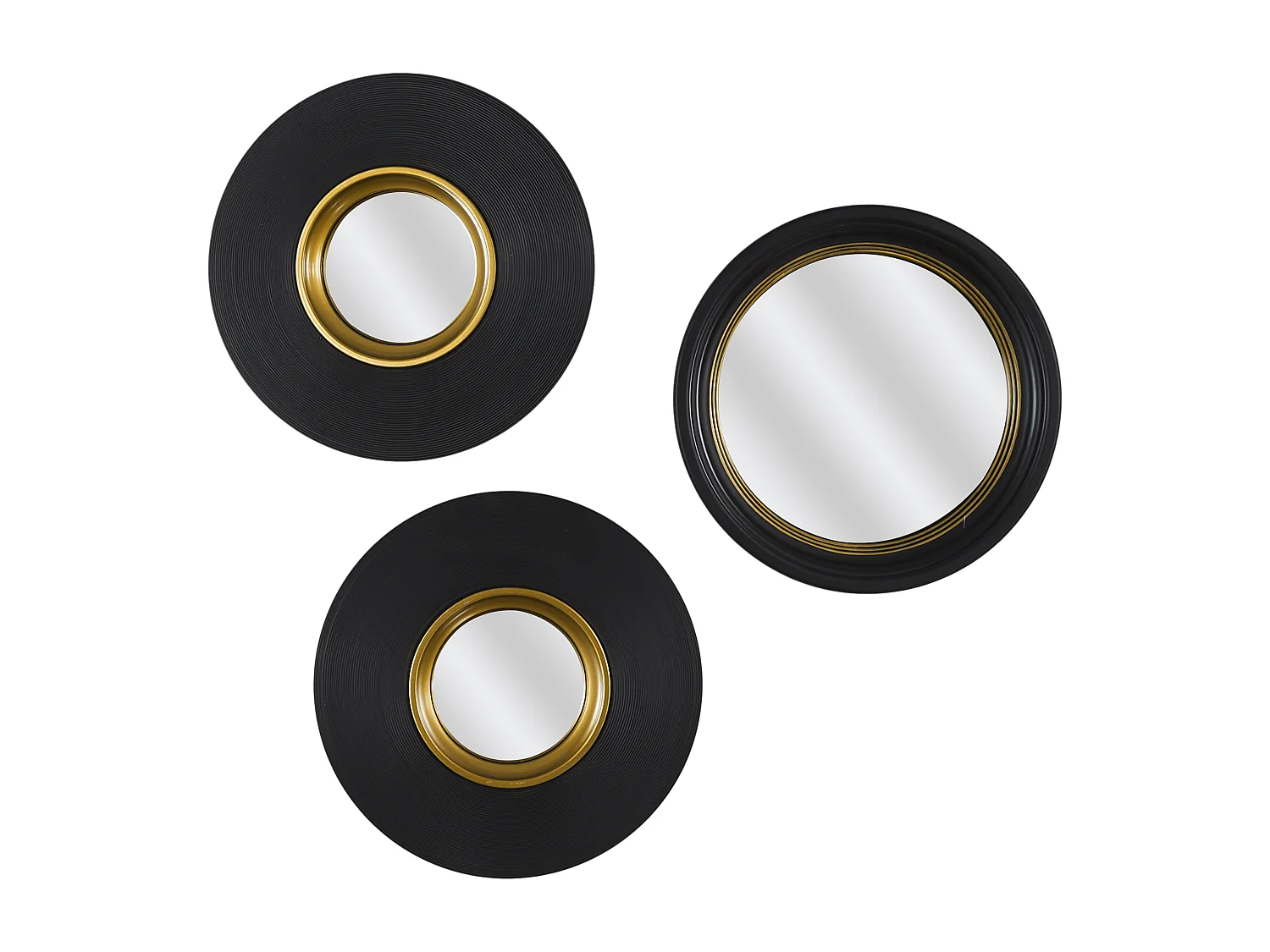 Lot de 3 Miroirs Déco Ronds 