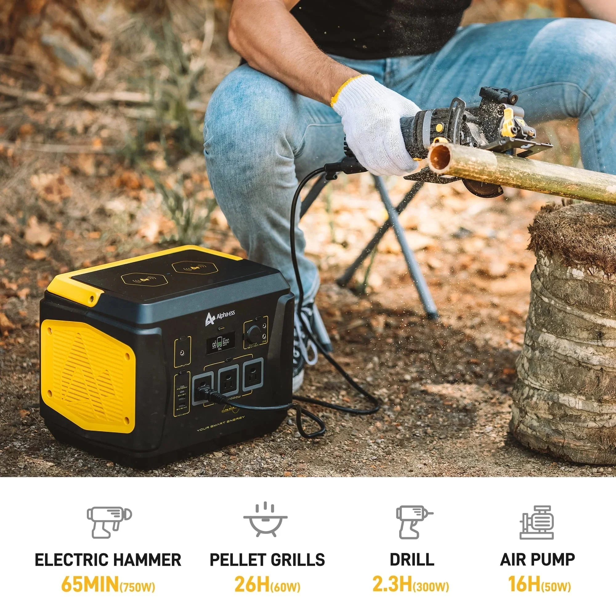 AlphaESS Portable Power Station 1036Wh, 1000W AC Output, 2000W Peak - AP1000 - Image 8 AlphaESS Portable Power Station 1036Wh, 1000W AC Output, 2000W Peak - AP1000 - Image 8