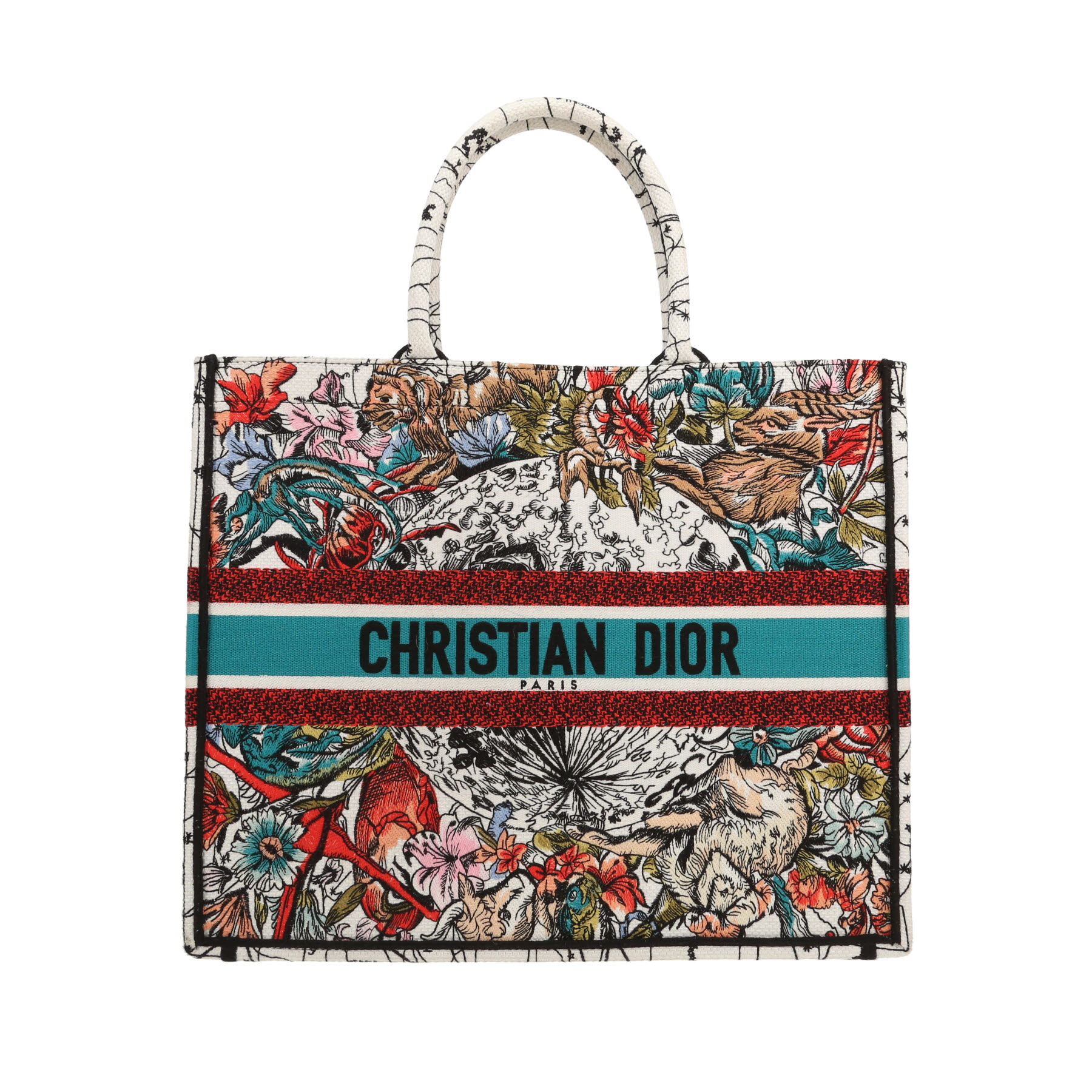 Dior Book Tote shopping bag in white and blue canvas1:1High-quality replica
