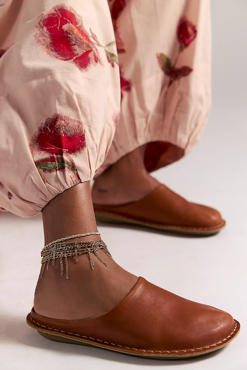 VIBAe Roma Mules - Cognac Brown