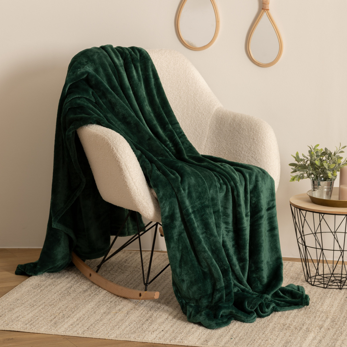 Flannel plaid Green, 180x230 cm