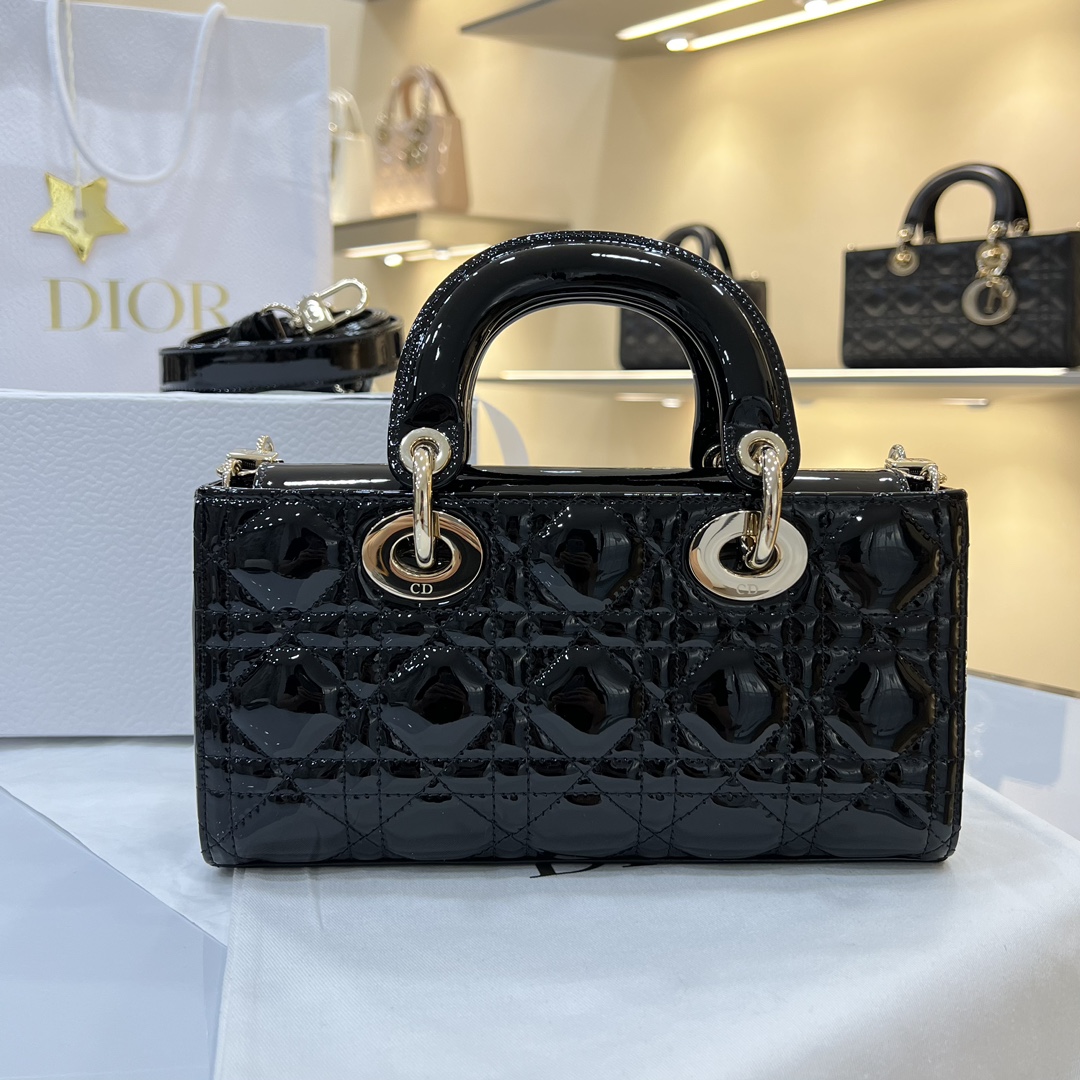 Dior Medium Lady D-Joy Bag Black For Women 8,7in/22cm1:1High-quality replica