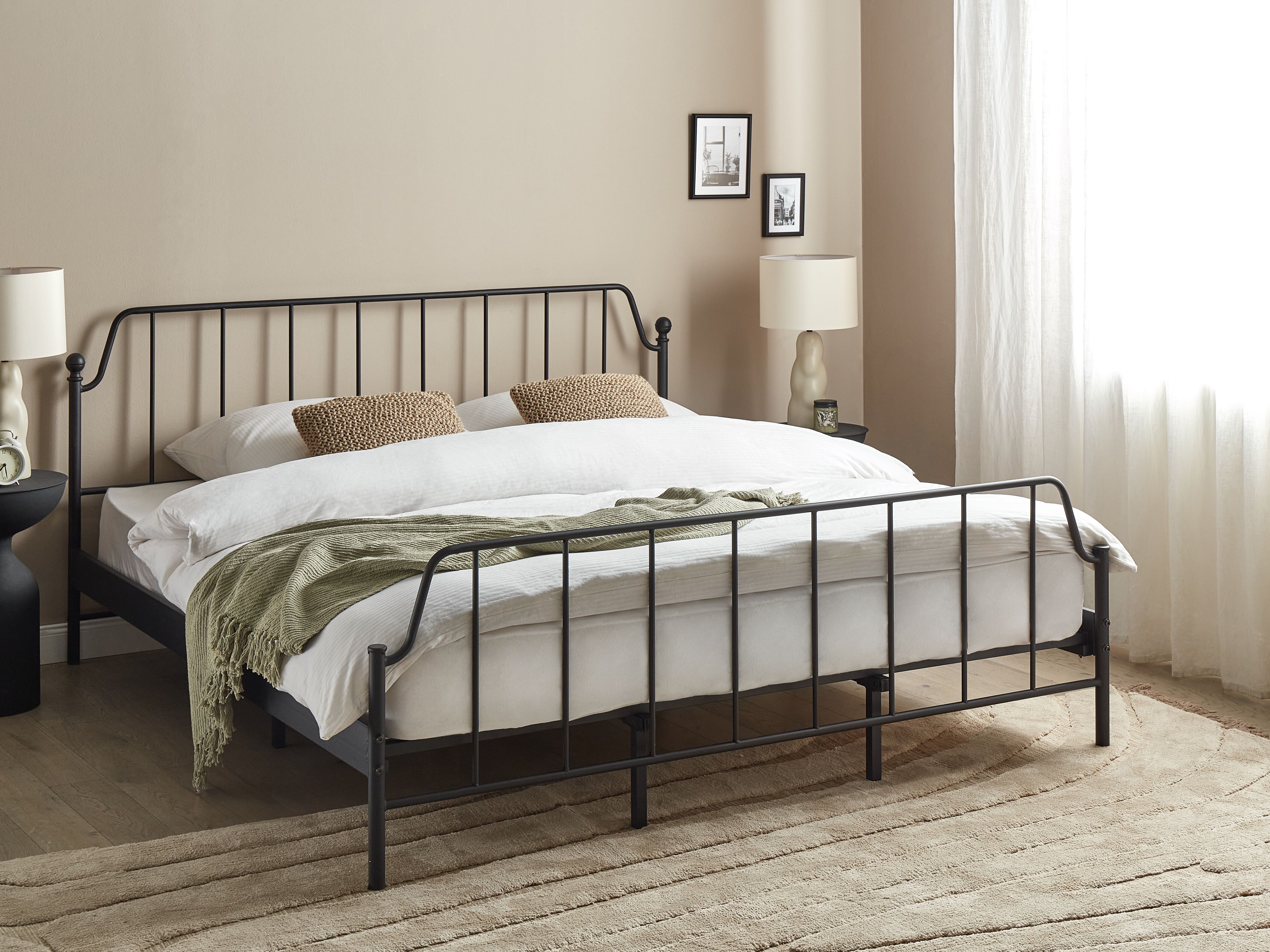 Bed Metal MAURESSAC 180 x 200 cm (EU Super King) Black