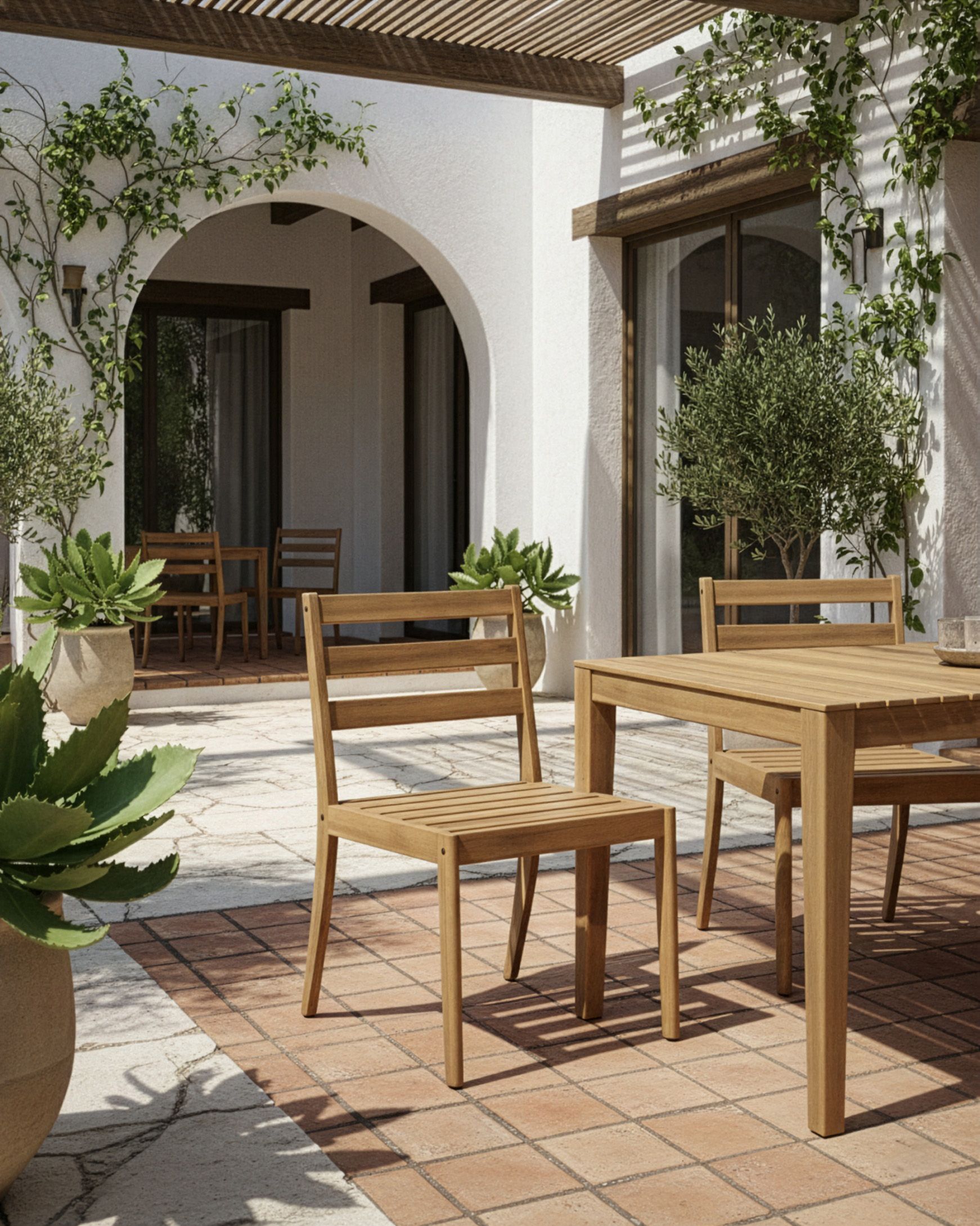 Set of 2 Garden Chairs CHIOGGIA Certified Acacia Wood Light Brown