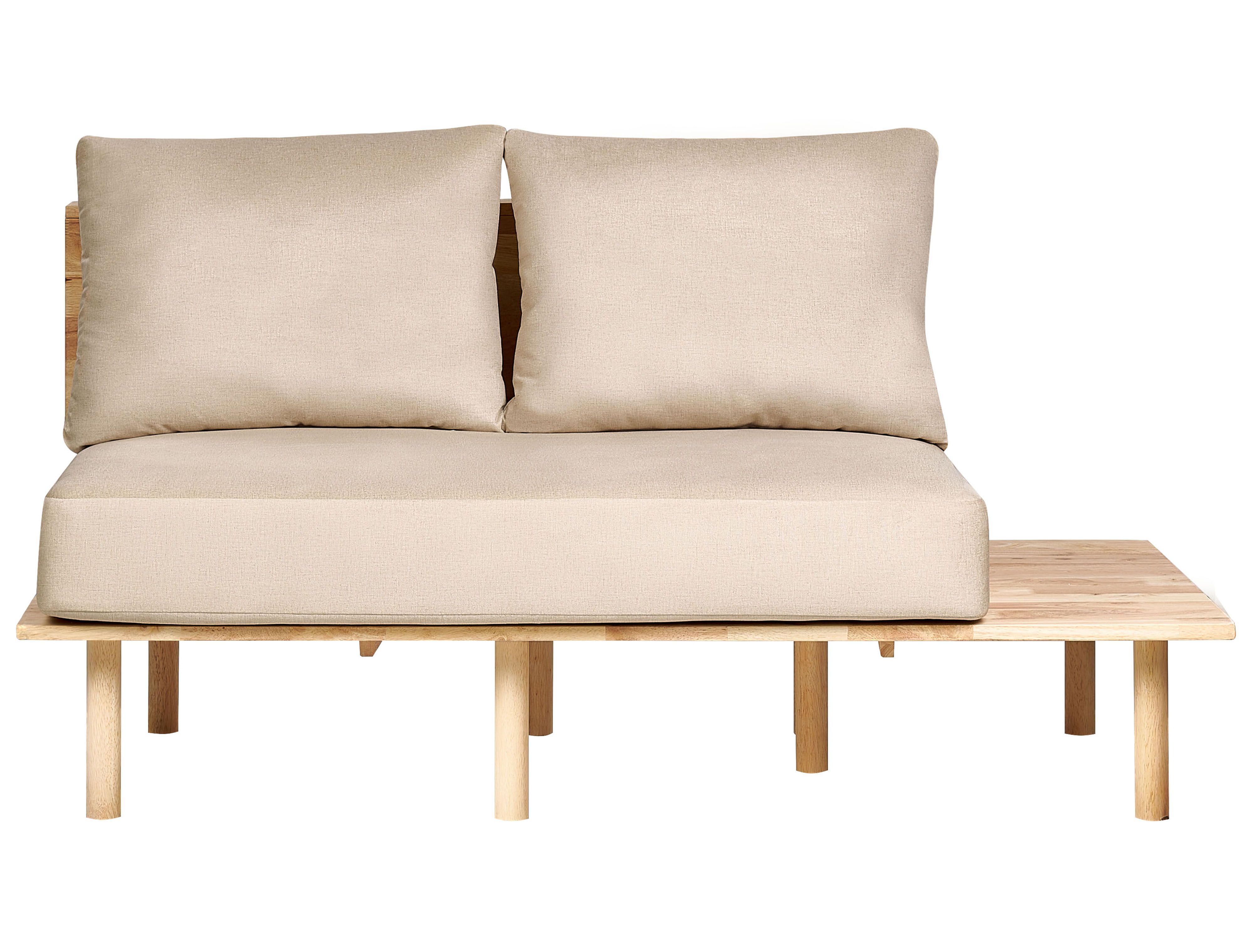 Sofa 2 Seater SALO Fabric Sand Beige with Tables