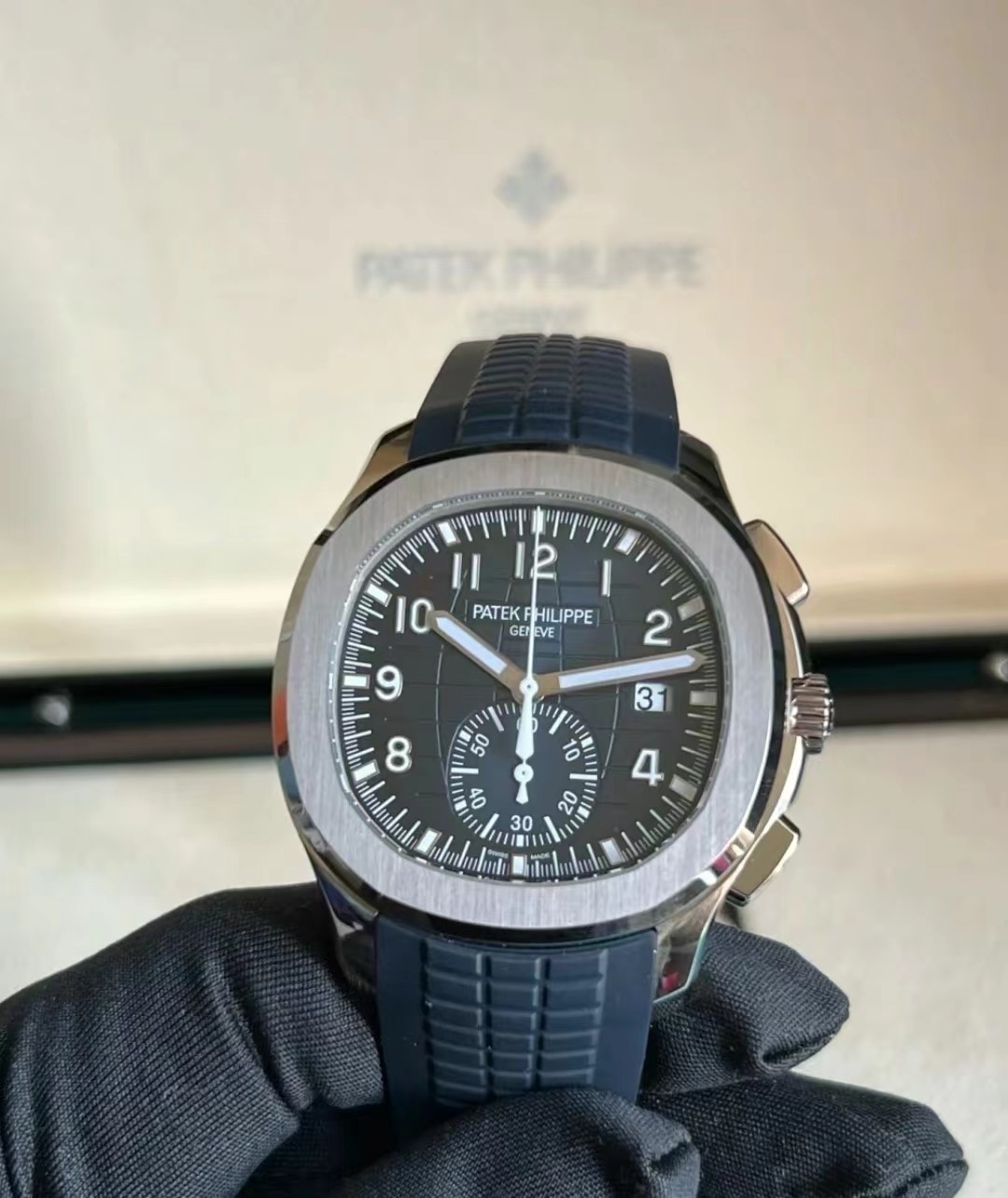 PATEK PHILIPPE AQUANAUT 120m Waterproof Automatic Mechanical Movement Composite Waterproof Material Strap 42.2mm Men's Blue 5968G-001(1:1 replica) - Top club