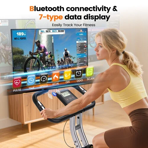 YOSUDA Folding Exercise Bike, Indoor Home Stationary Bike Workout 270LB Capacity - Image 12