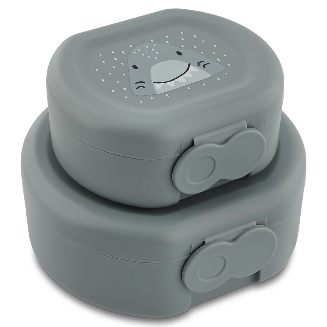 Trixie Snackbox mit Clip - 2er-Set - Mr. Shark