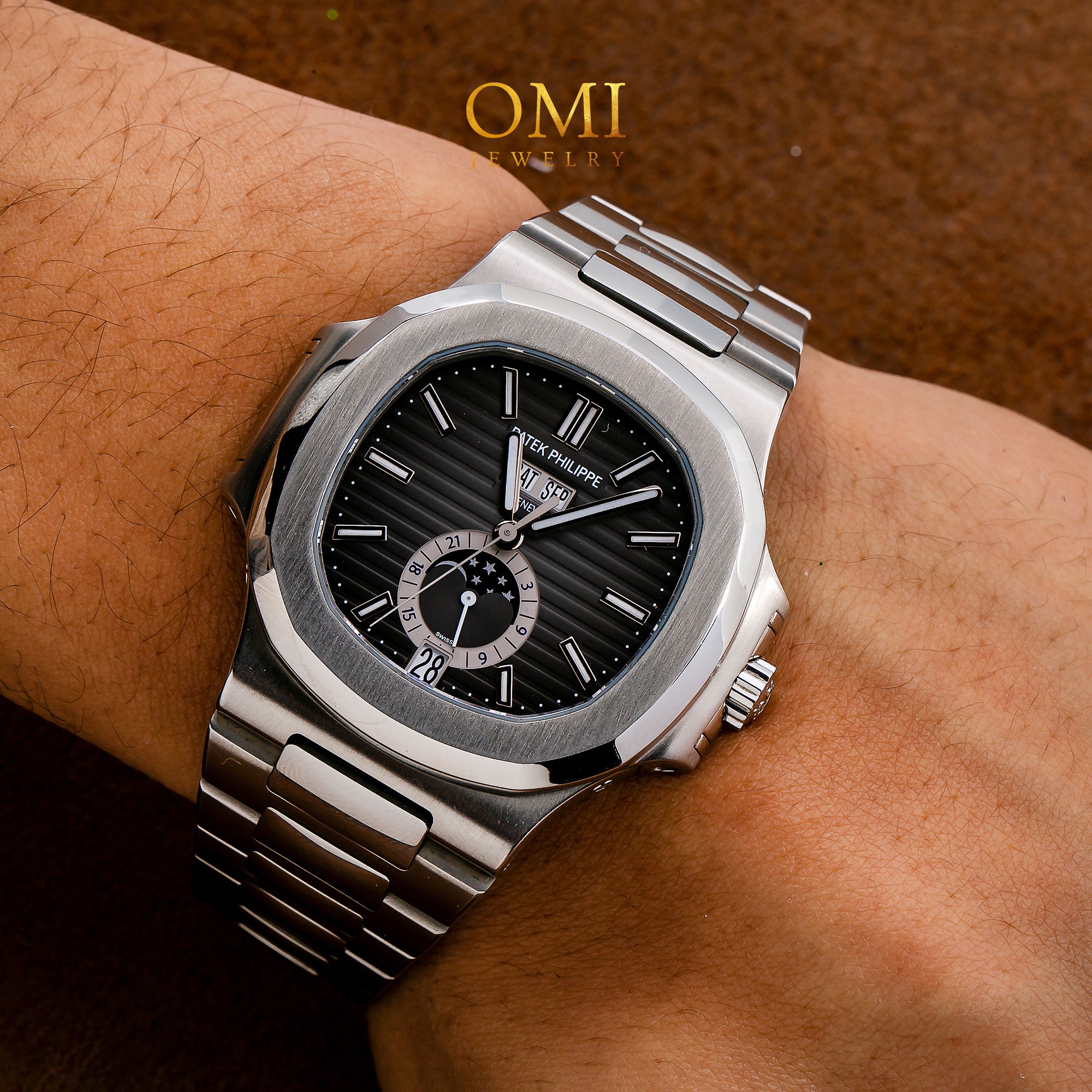 Patek Philippe Nautilus 5726 40MM Black Dial With Stainless Steel Bracelet(1:1 replica) - Elite Watch Atelier