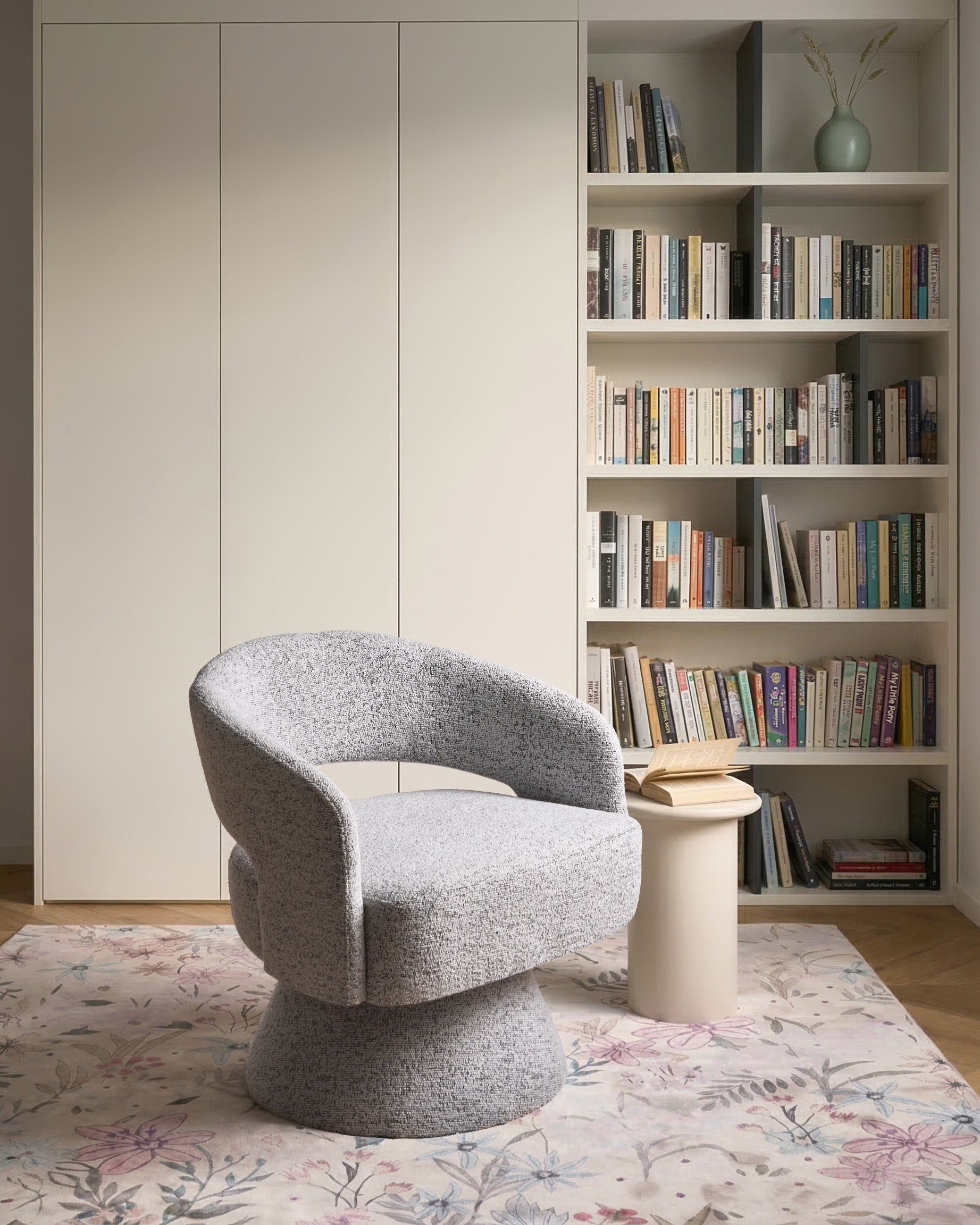 Swivel Armchair EIDAL Grey