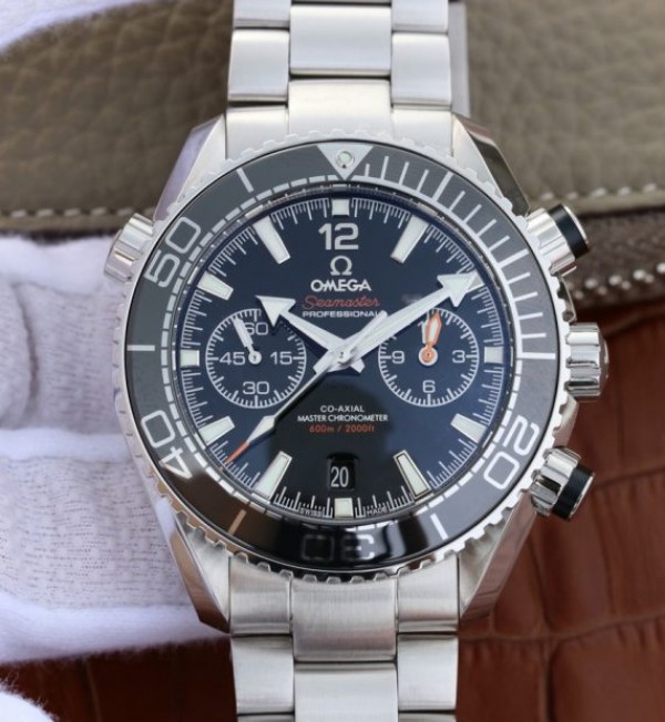 Replica Omega Planet Ocean Master Chronometer OMF Black LiquidMetal SS Bracelet A9900 - Top club