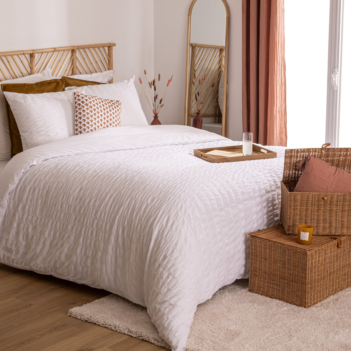 "Irhia" bed linen set White, 240x220 cm