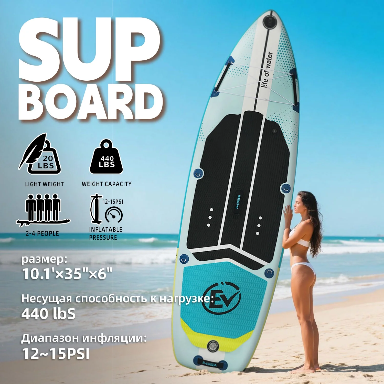 MSEASFREE Inflatable Paddle Board Stand up Paddle Board with Premium SUP Accessories - Image 4