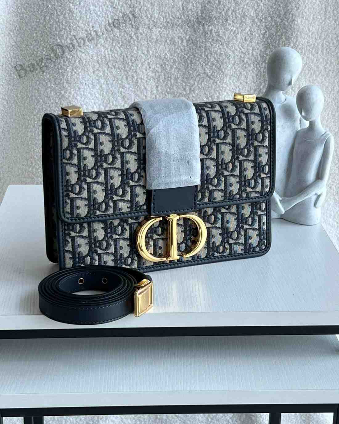 Christian Dior Oblique Jacquard Canvas 30 Montaigne Flap Bag In Dubai