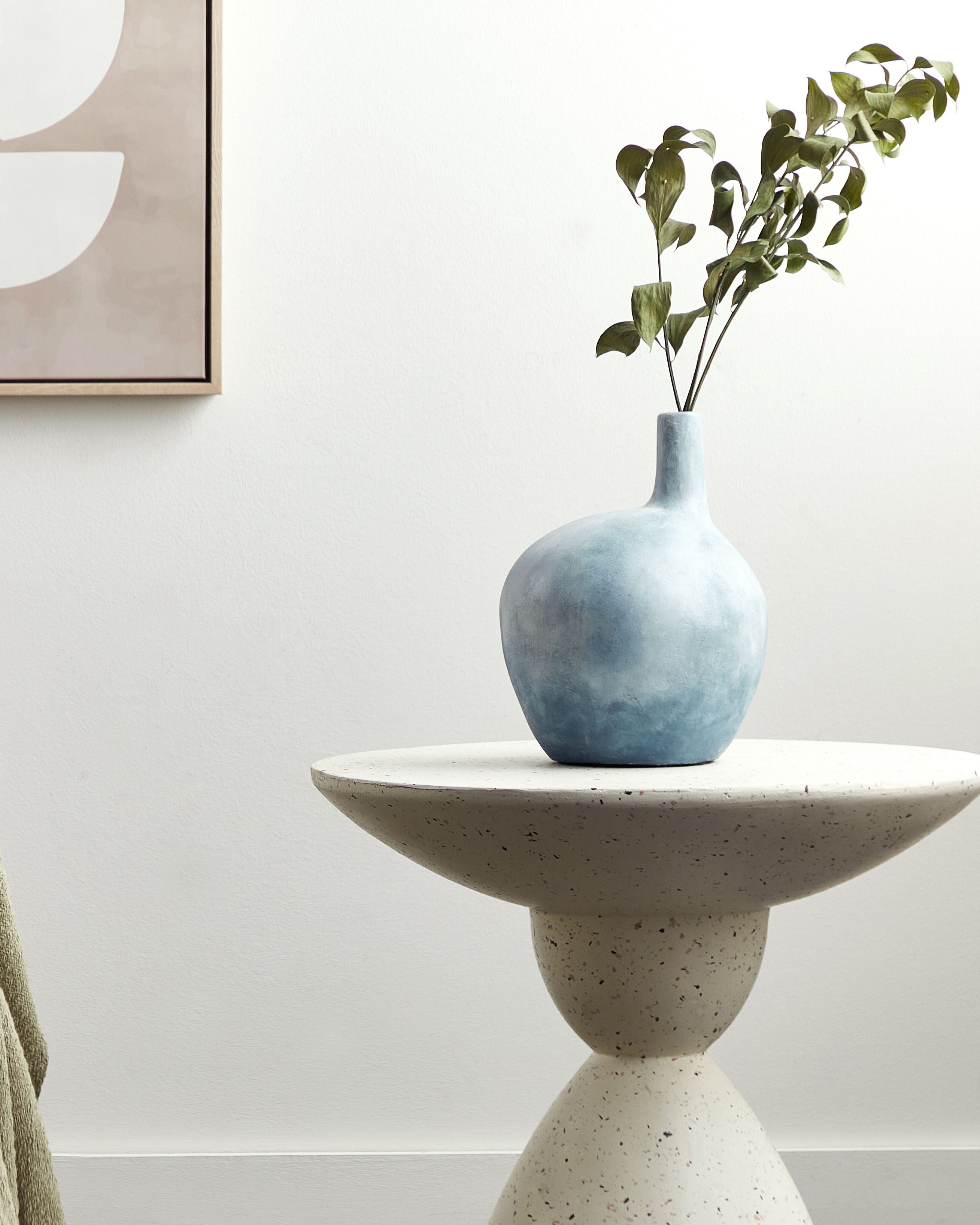 Decorative Vase BENTONG Ceramic 26 cm Light Blue