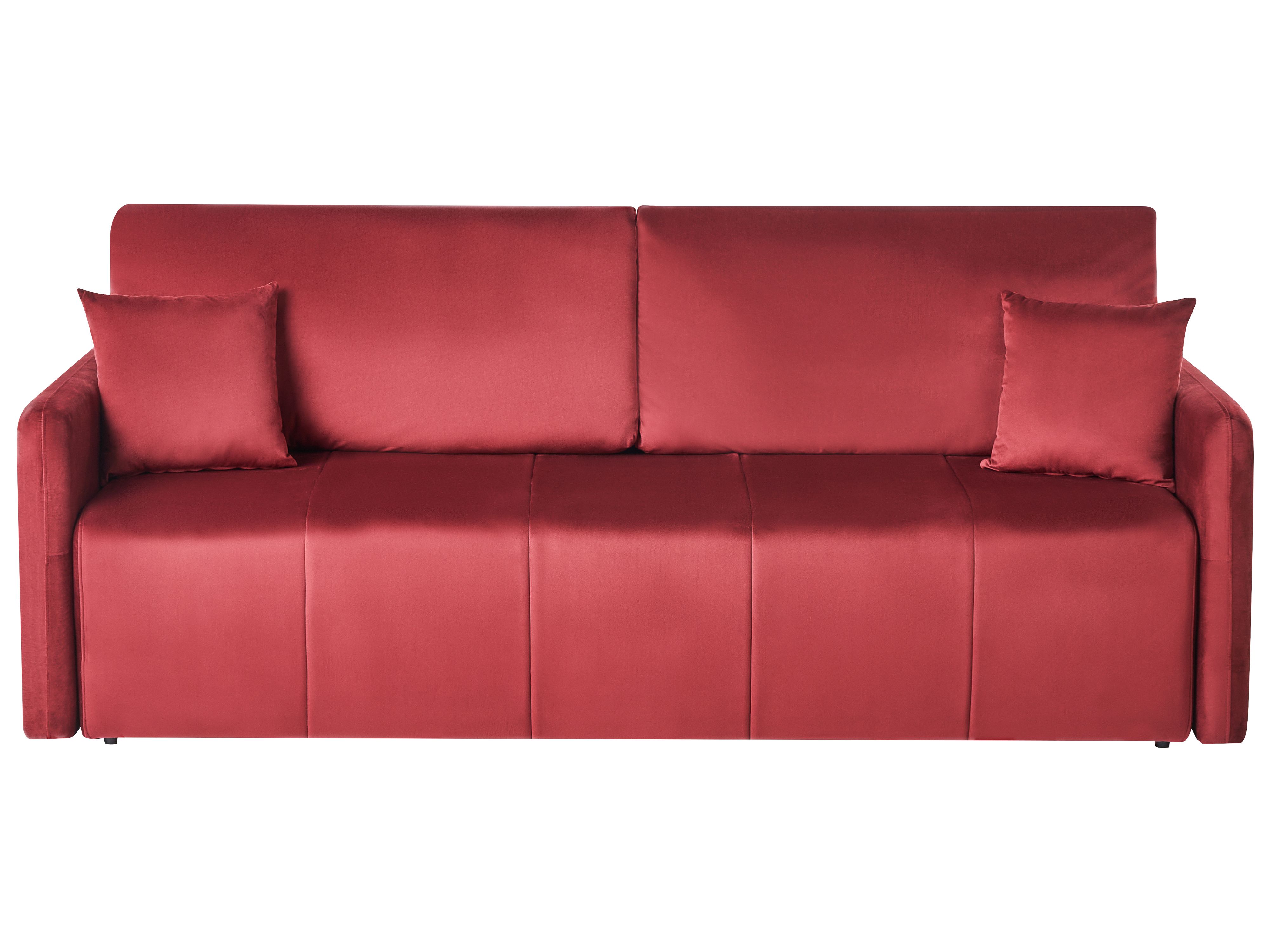 Sofa Bed 3 Seater EGGE Velvet Burgundy