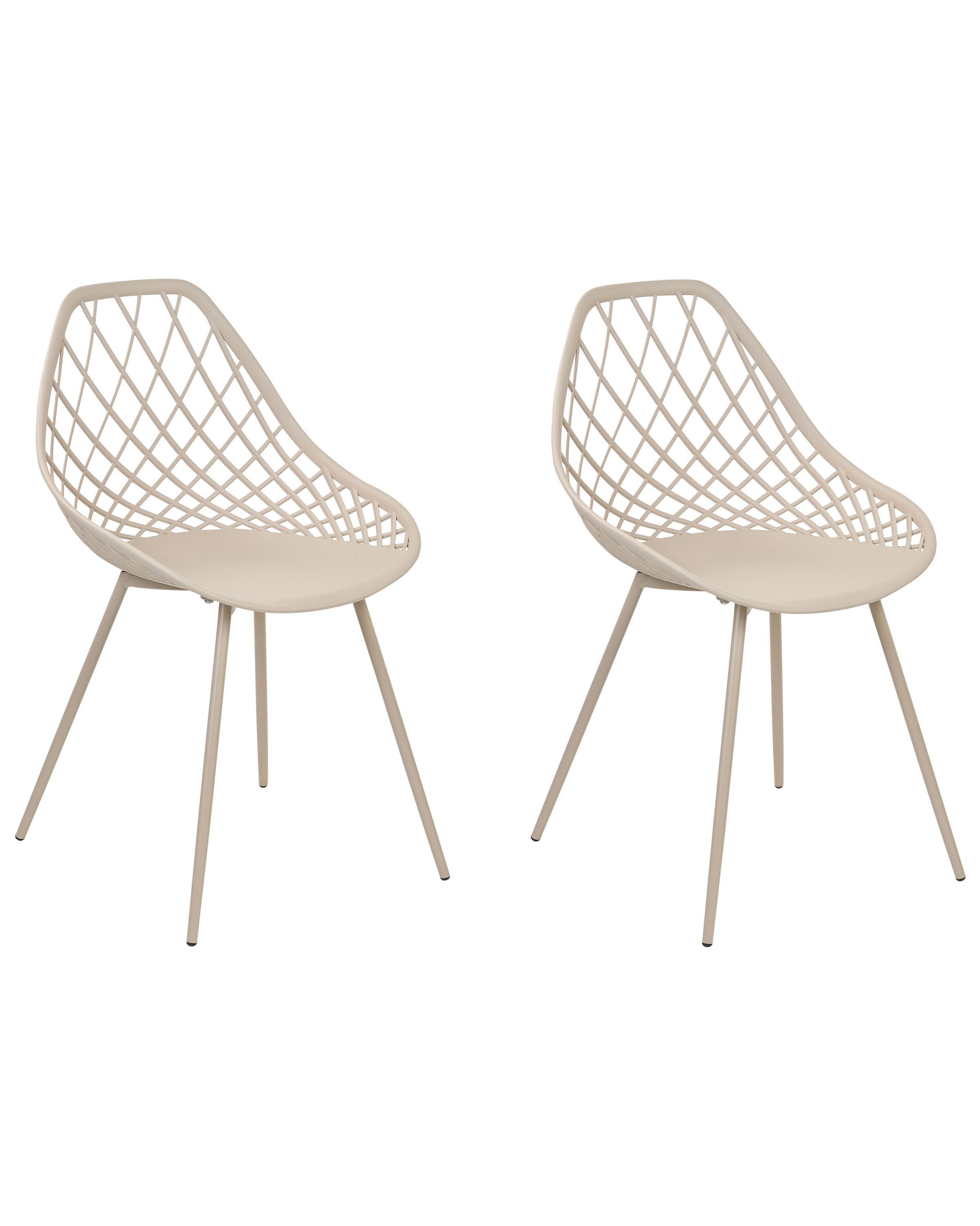 Set of 2 Dining Chairs CANTON II Beige