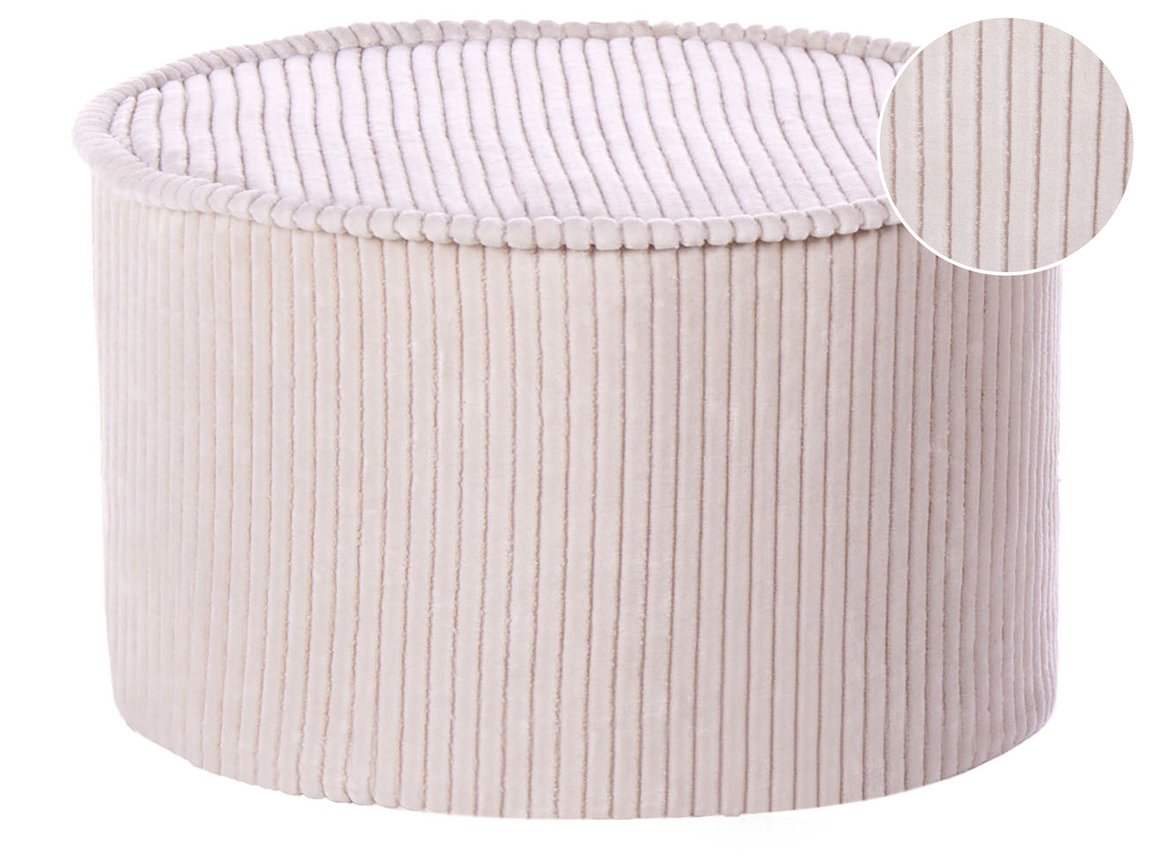 Pouffe ZIKRIA Velvet Light Beige