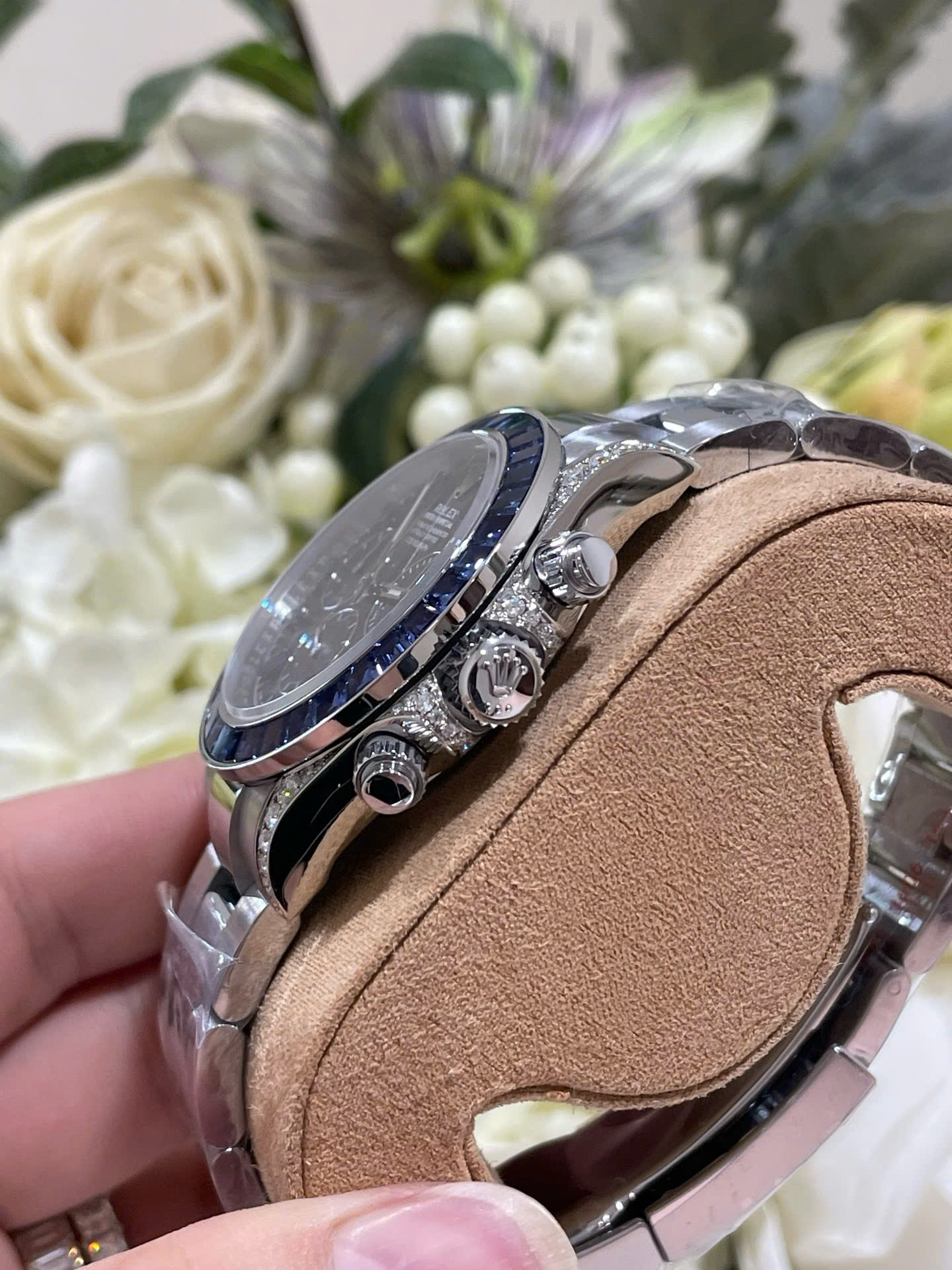 Rolex Daytona 126599TSA Imitation Watches 18K White Gold Wrapped   Synthentic Sapphire 40mm - Top club
