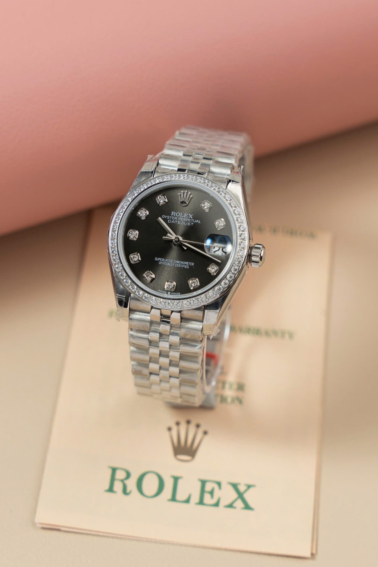 Rolex DateJust Lady Clone Watch Gray Dial Jubilee Strap 31mm - Elite Watch Atelier