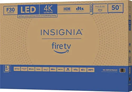 INSIGNIA 50-inch Class F30 Series LED 4K UHD Smart Fire TV with Alexa Voice Remote sgtnighsdesigns